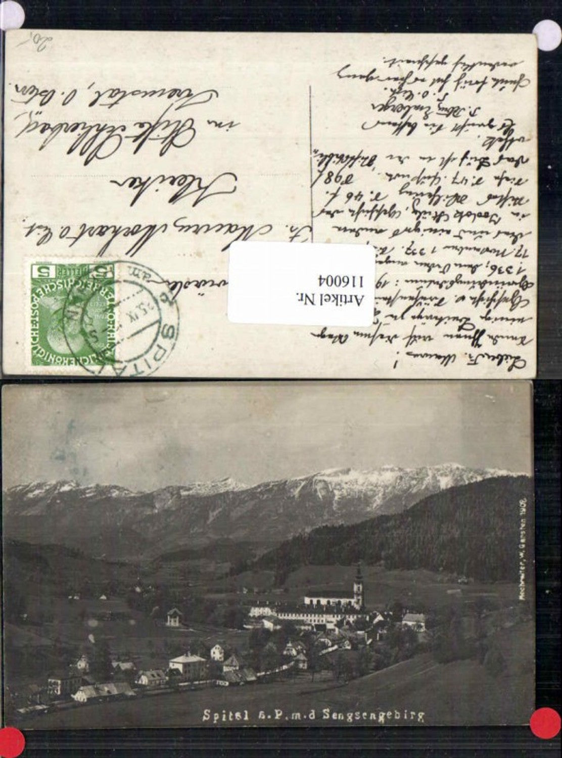 116004,Spital am Pyhrn m. Sensengebirge pub Hochreiter 1908