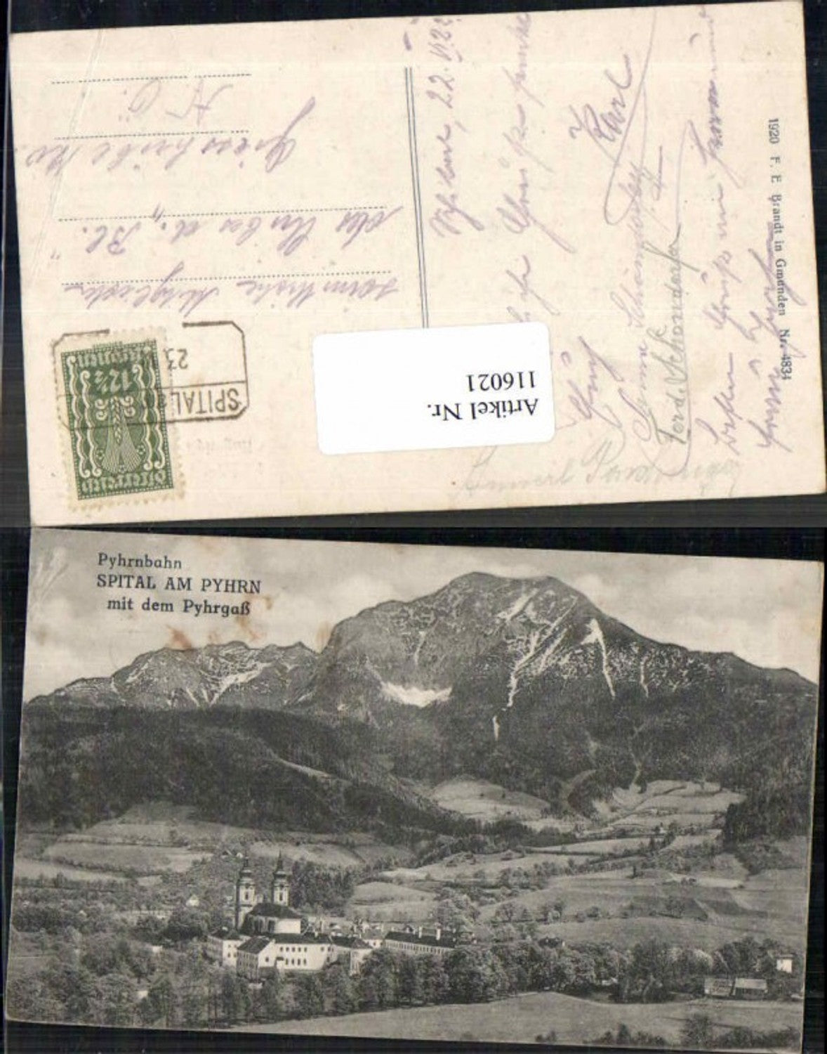 116021,Spital am Pyhrn Pyhrnbahn m. Pyhrgas Brandt Nr 4834