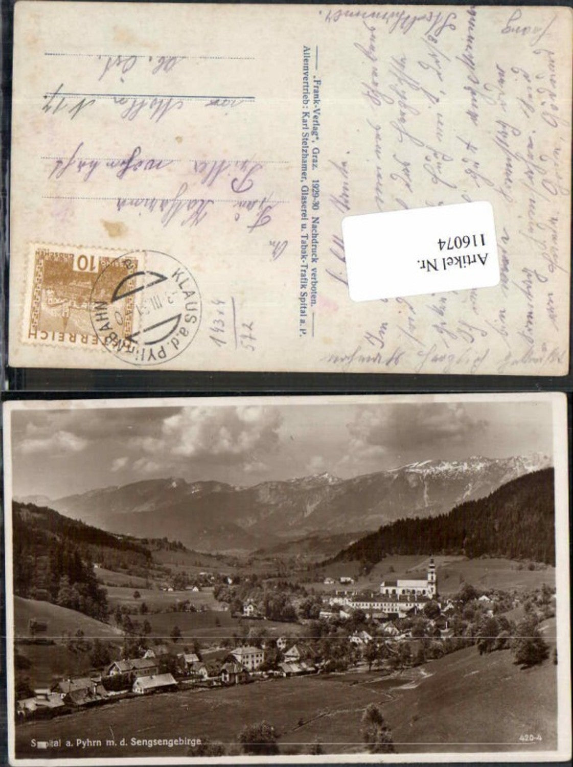 116074,Spital am Pyhrn um 1930 Sensengebirge