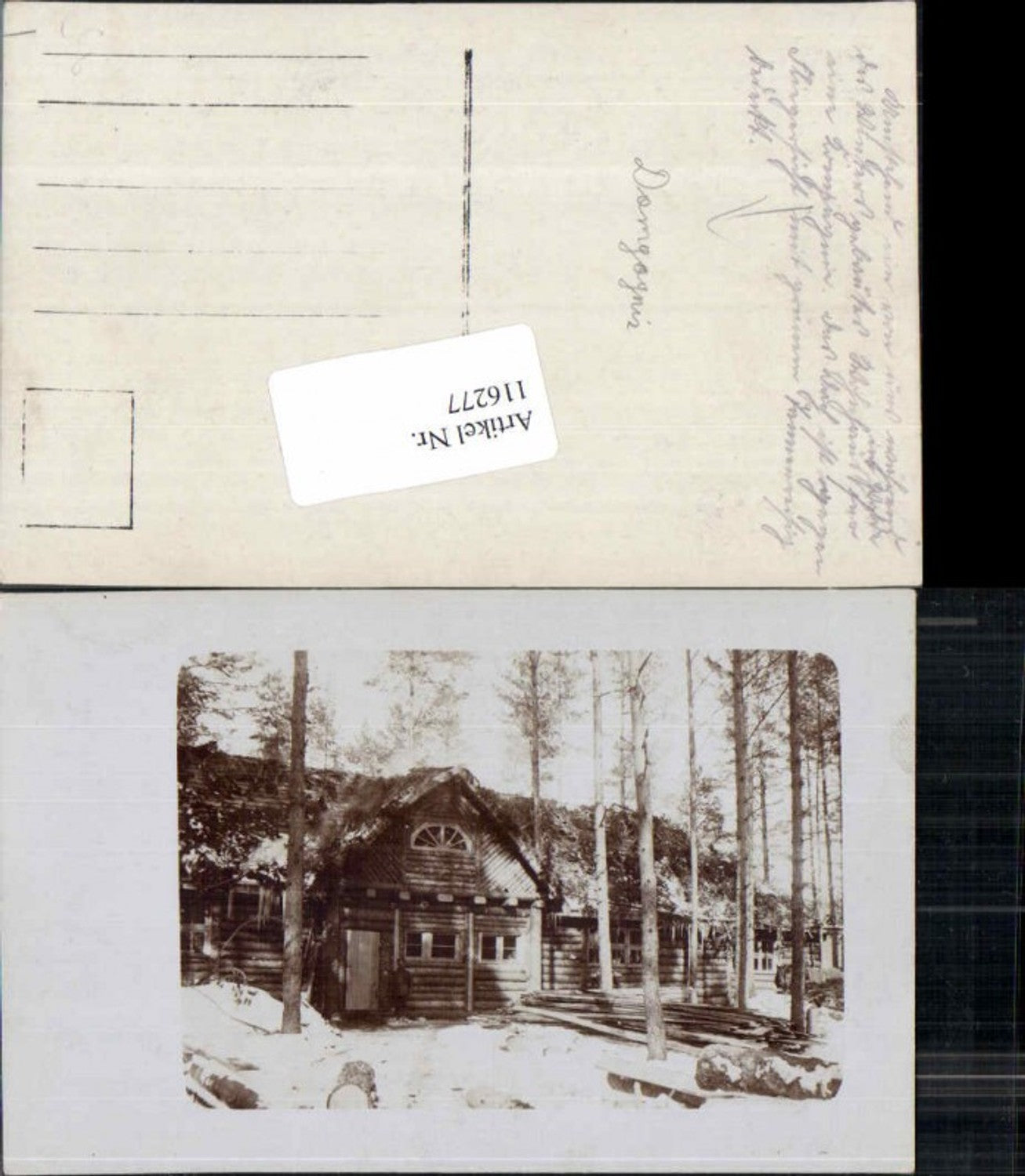 116277,Domgoniz Unterstand im ww1 Soldaten Wache