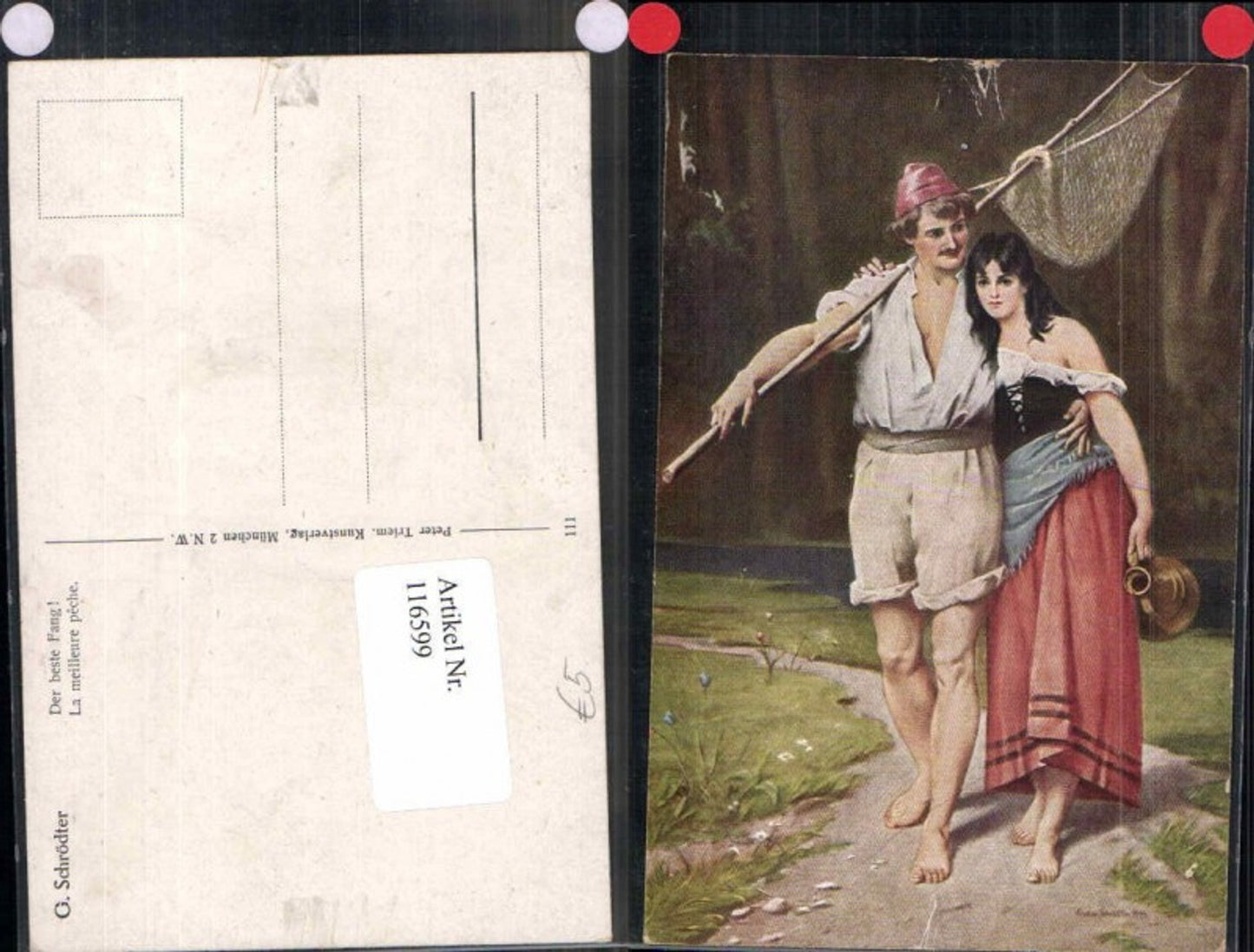 116599,G. Schrödter der beste Fang Fischer m. Frau