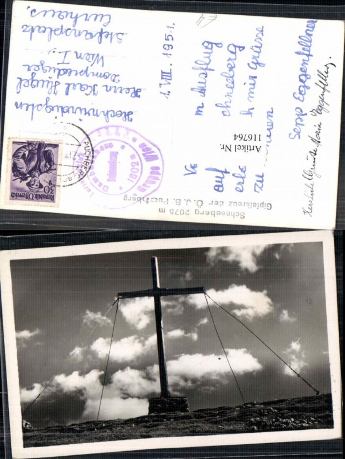 116764,Gipfelkreuz bei Puchberg am Schneeberg