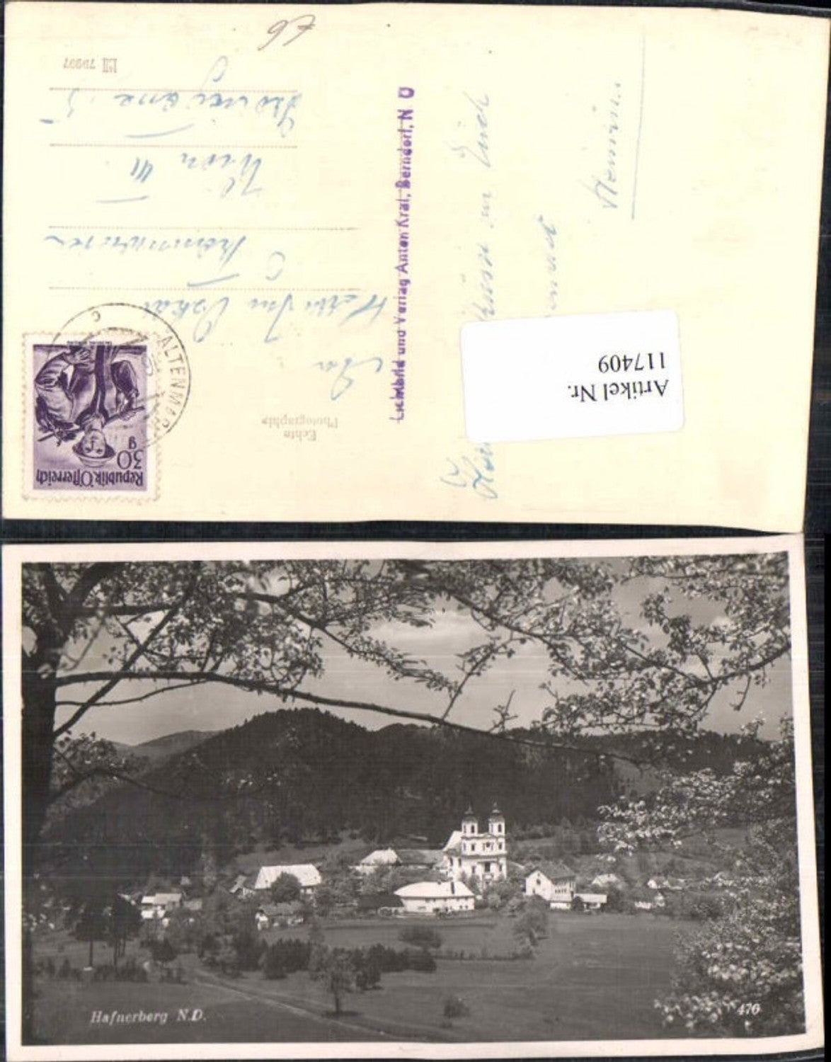 117409,Hafnerberg bei Altenmarkt a.d. Triesting 1950