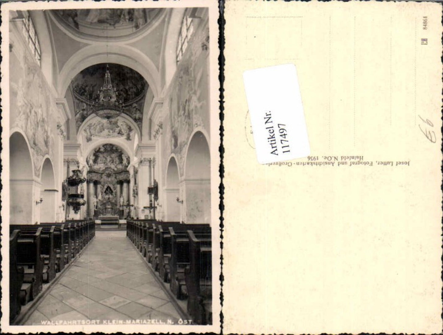 117497, Kleinmariazell Klein Mariazell Church Interior PhotoAK Hainfeld