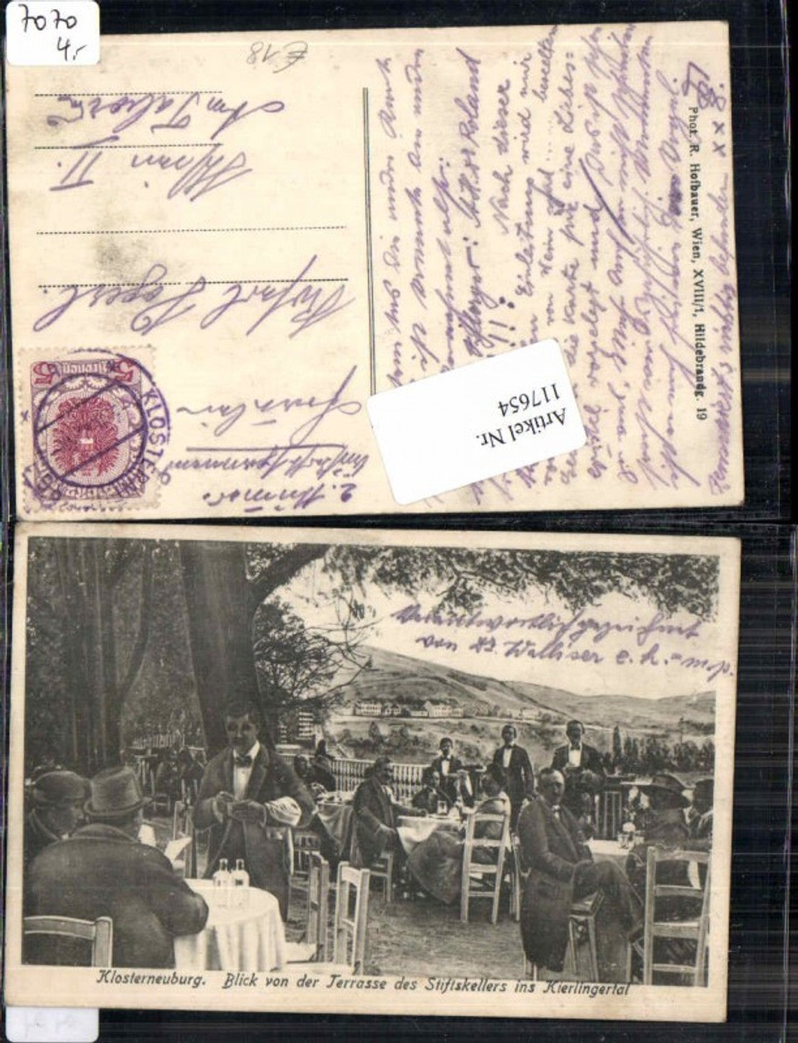 117654,Klosterneuburg bei Wien Terrasse Gasthaus Stiftskeller Kierling