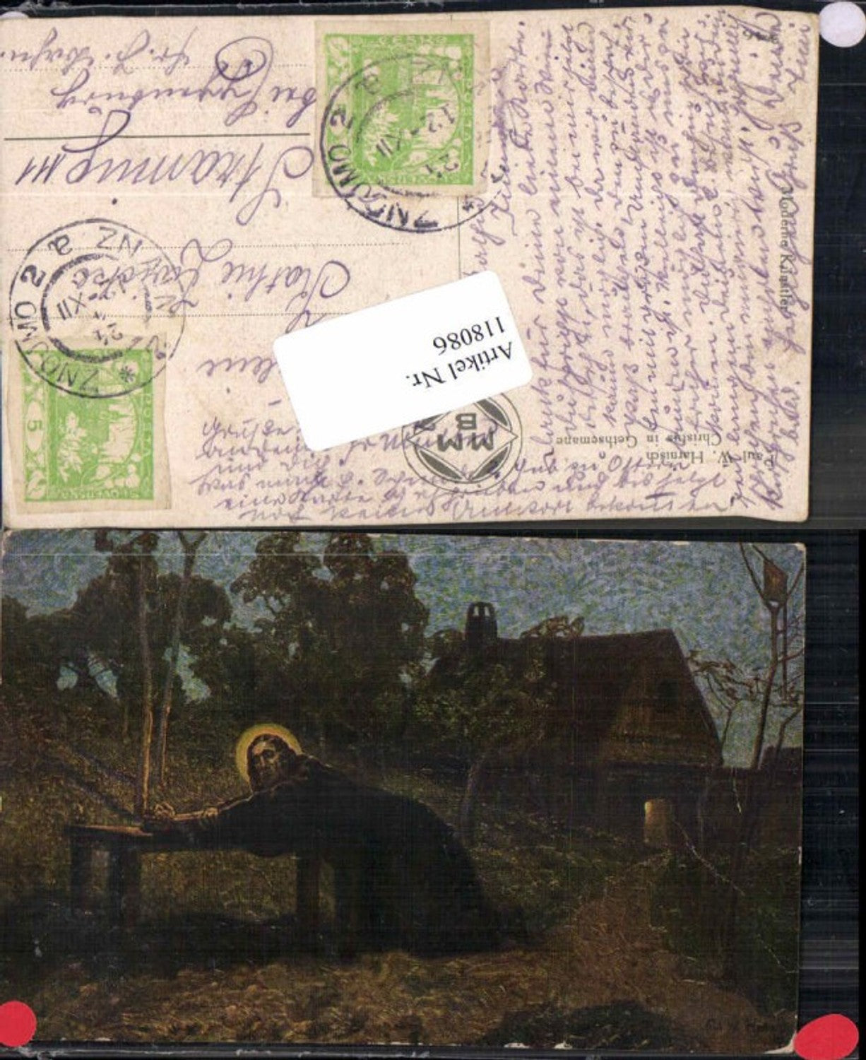 118086,Paul W. Harnisch Christus im Gethsemane Gebet Bibel Religion