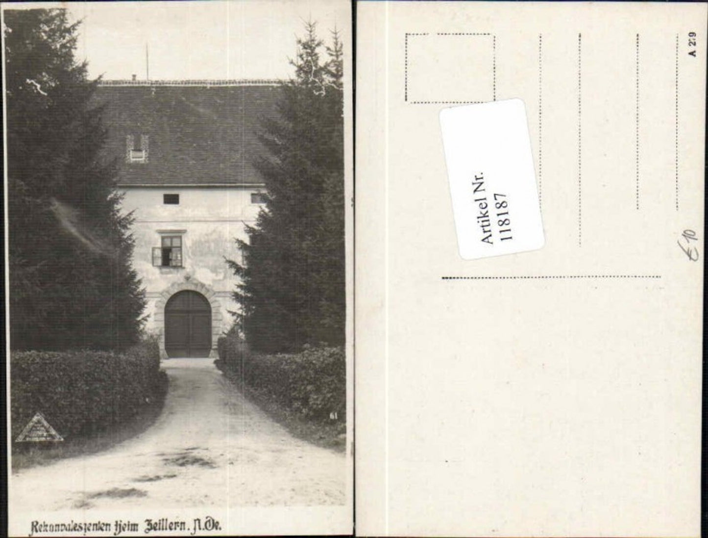 118187, Home entrance Zeillern near Amstetten 1920