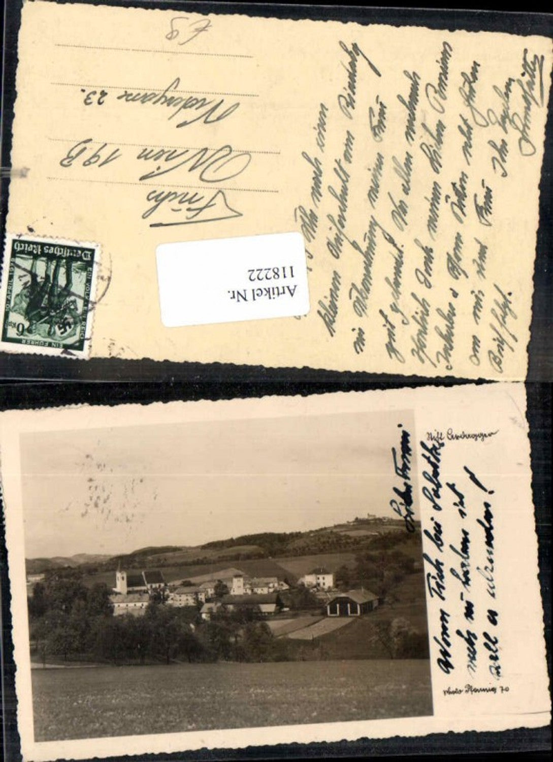 118222,Stift Ardagger bei Amstetten Totale 1935