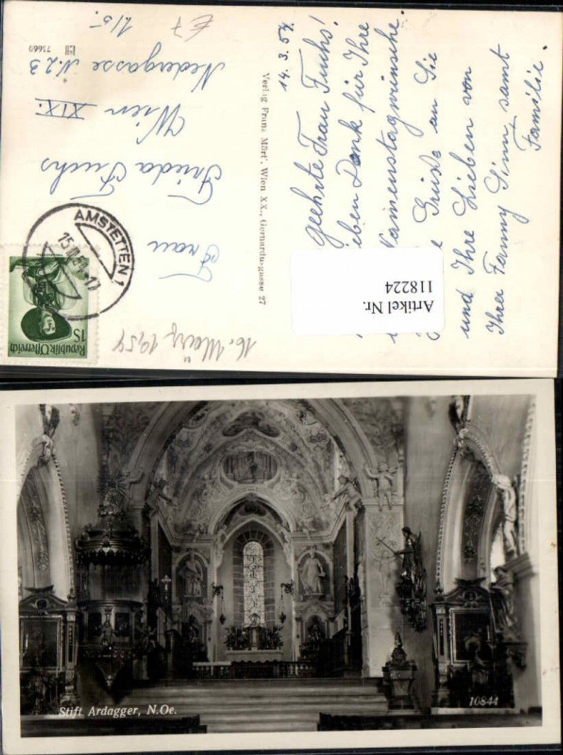 118224,Stift Ardagger bei Amstetten Kirche Innen