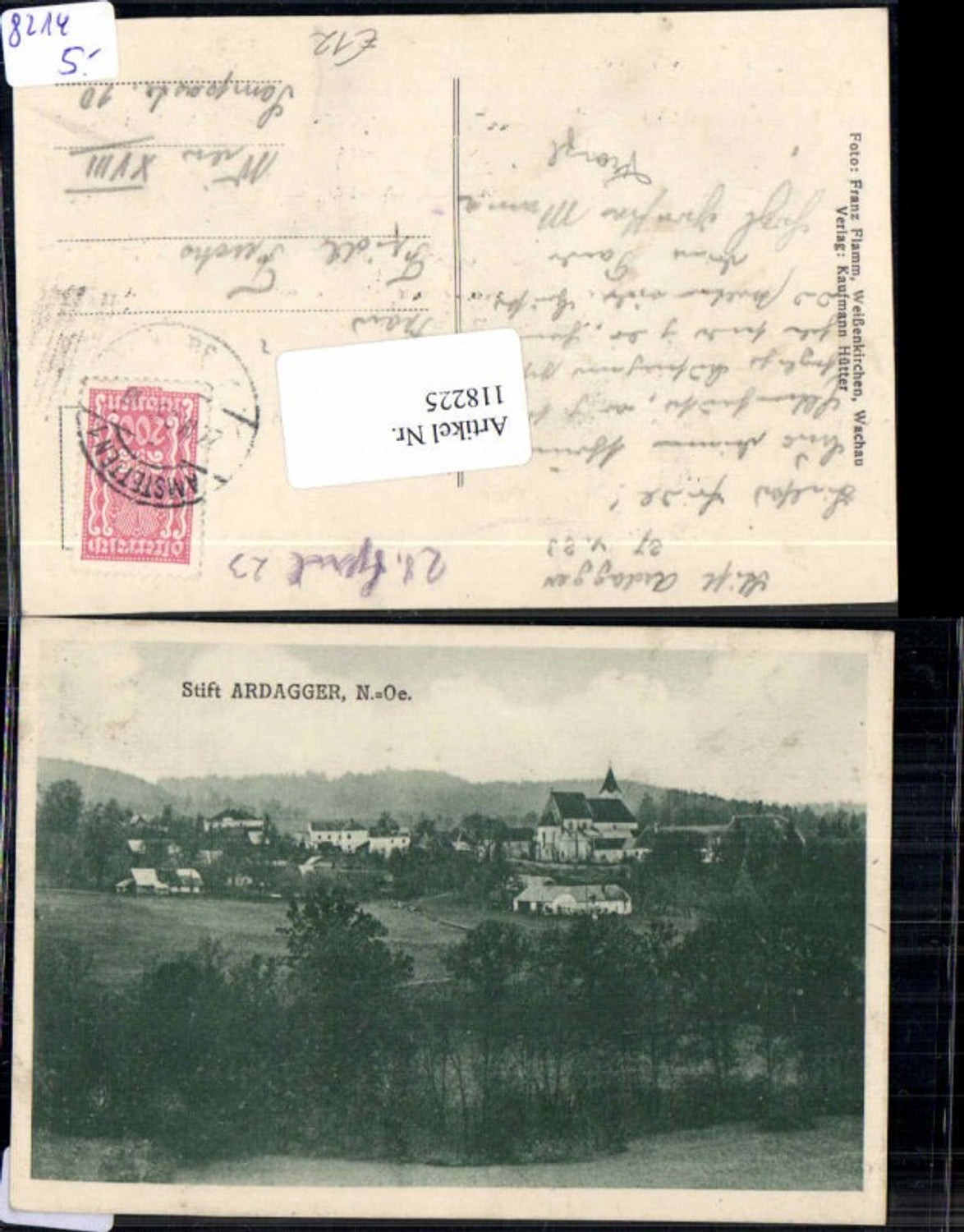 118225,Stift Ardagger bei Amstetten Tolle Ortsansicht 1923