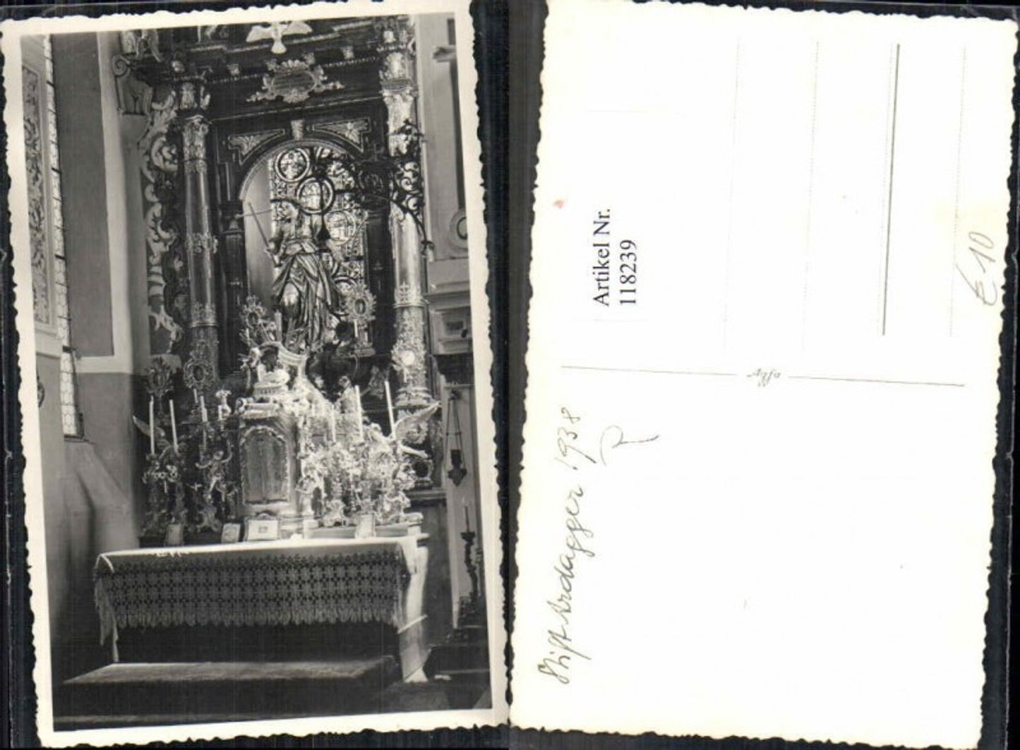 118239,seltene FotoAK UNIKAT Stift Ardagger bei Amstetten Kirche Altar