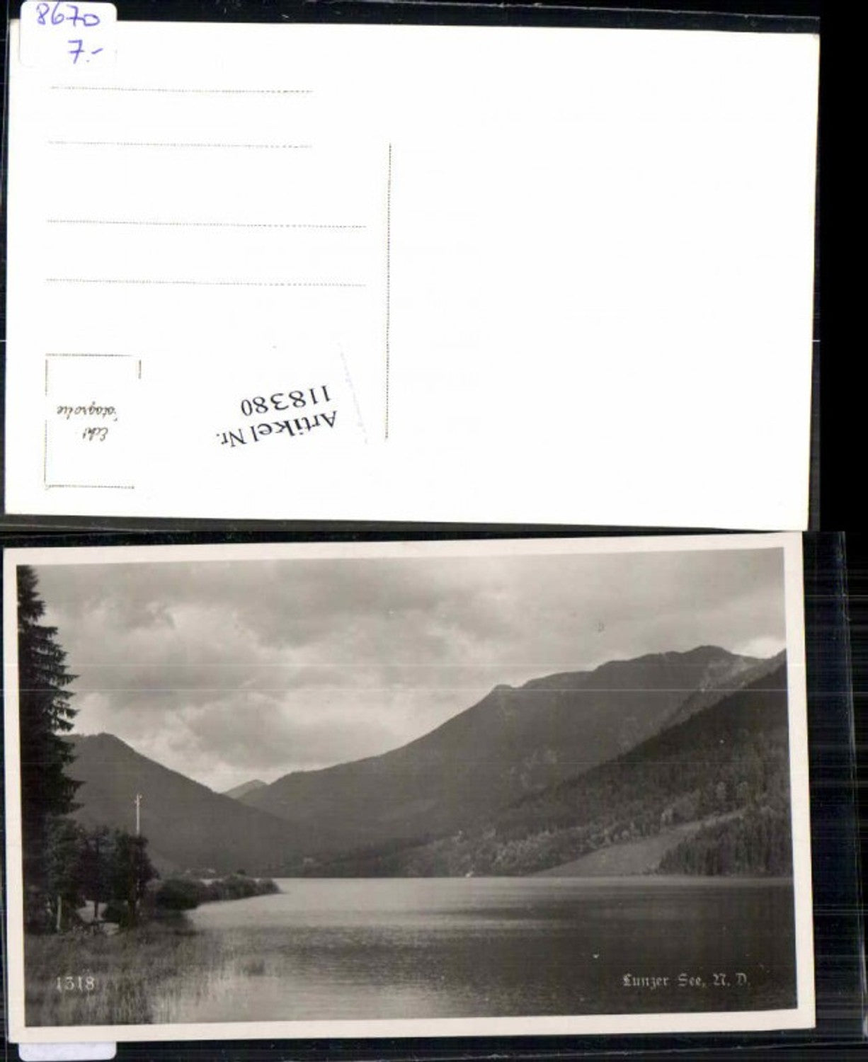 118380,Lunzersee bei Lunz am See 1935