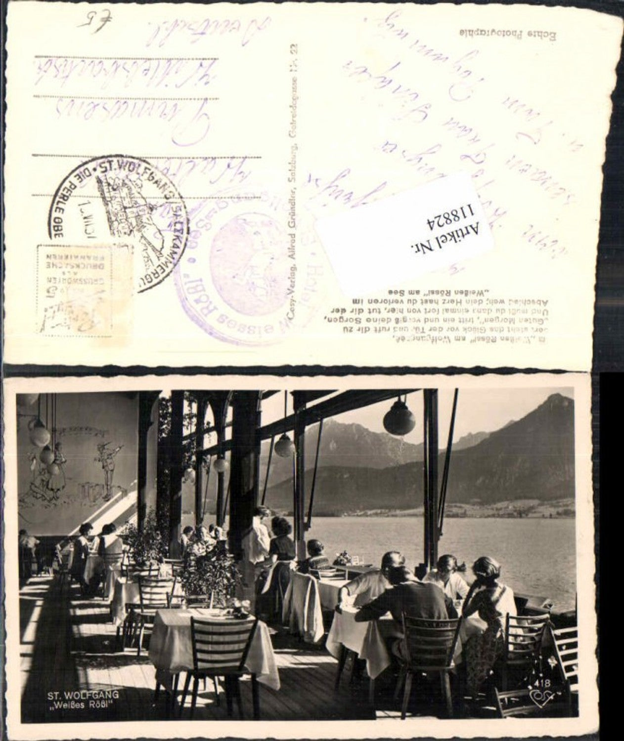 118824,St Wolfgang Gasthaus Hotel Weisses Rössl Terrasse pub Cosy 418