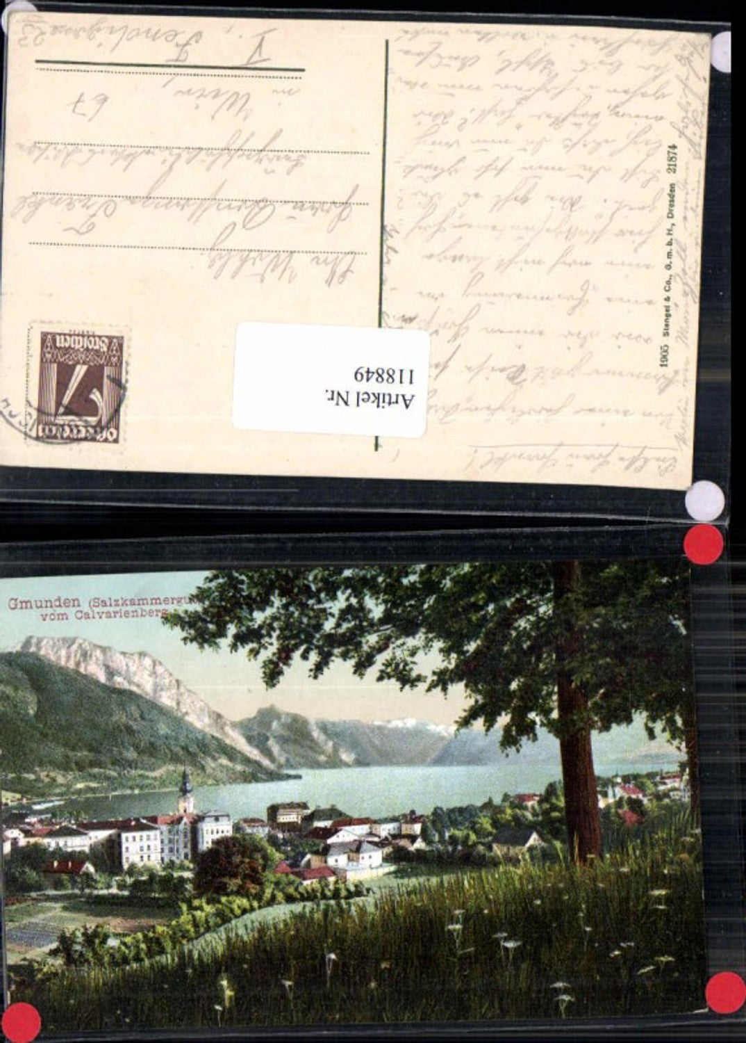 118849,Gmunden vom Calvarienberg pub Stengel Co 21874