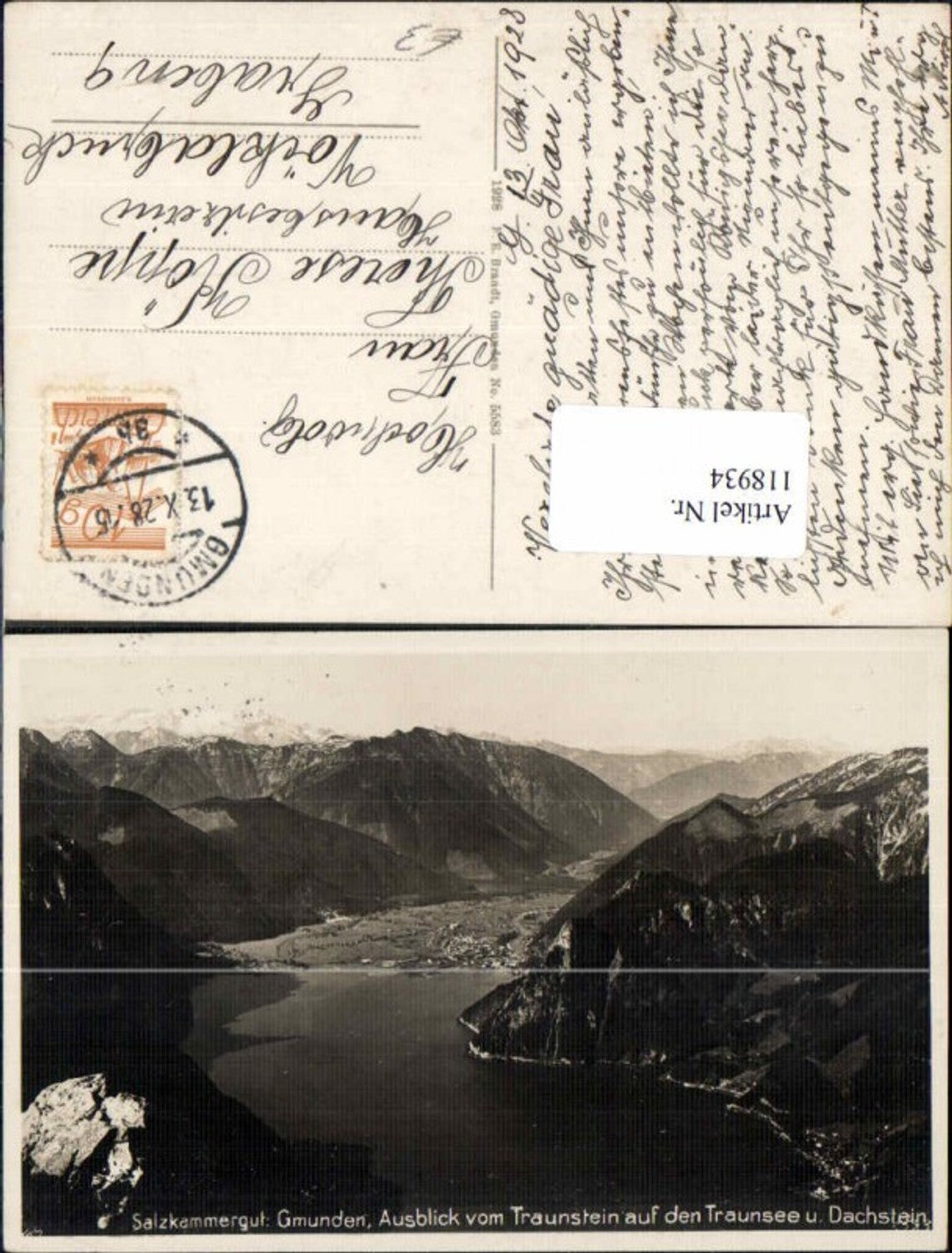 118934,Gmunden m. BLick auf Traunstein Traunsee