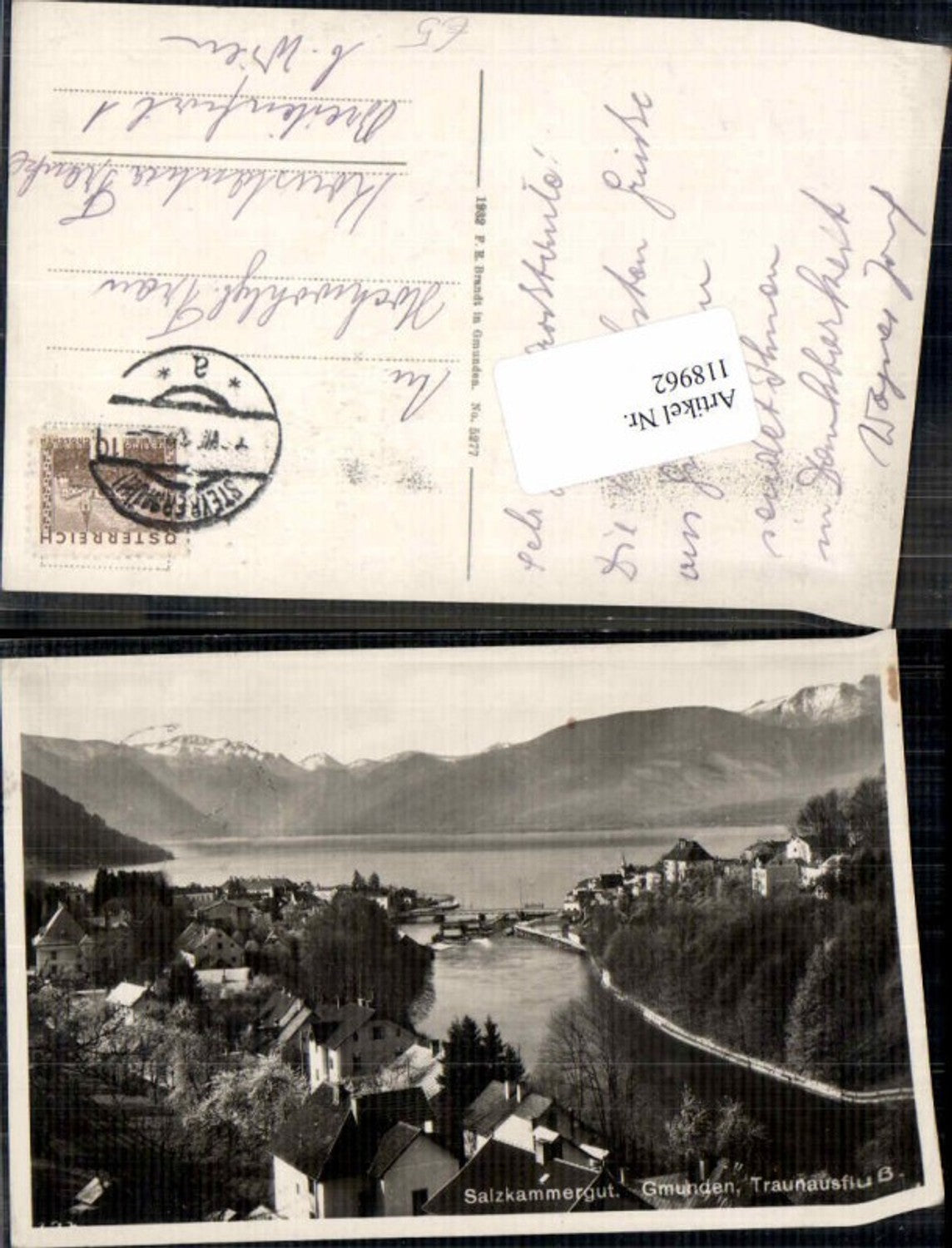 118962,Salzkammergut Gmunden Traunausfluss pub Brandt 5277