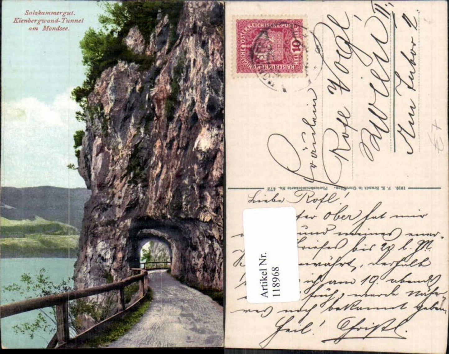 118968,Salzkammergut Kienbergwandtunnel am Mondsee pub Brandt 472