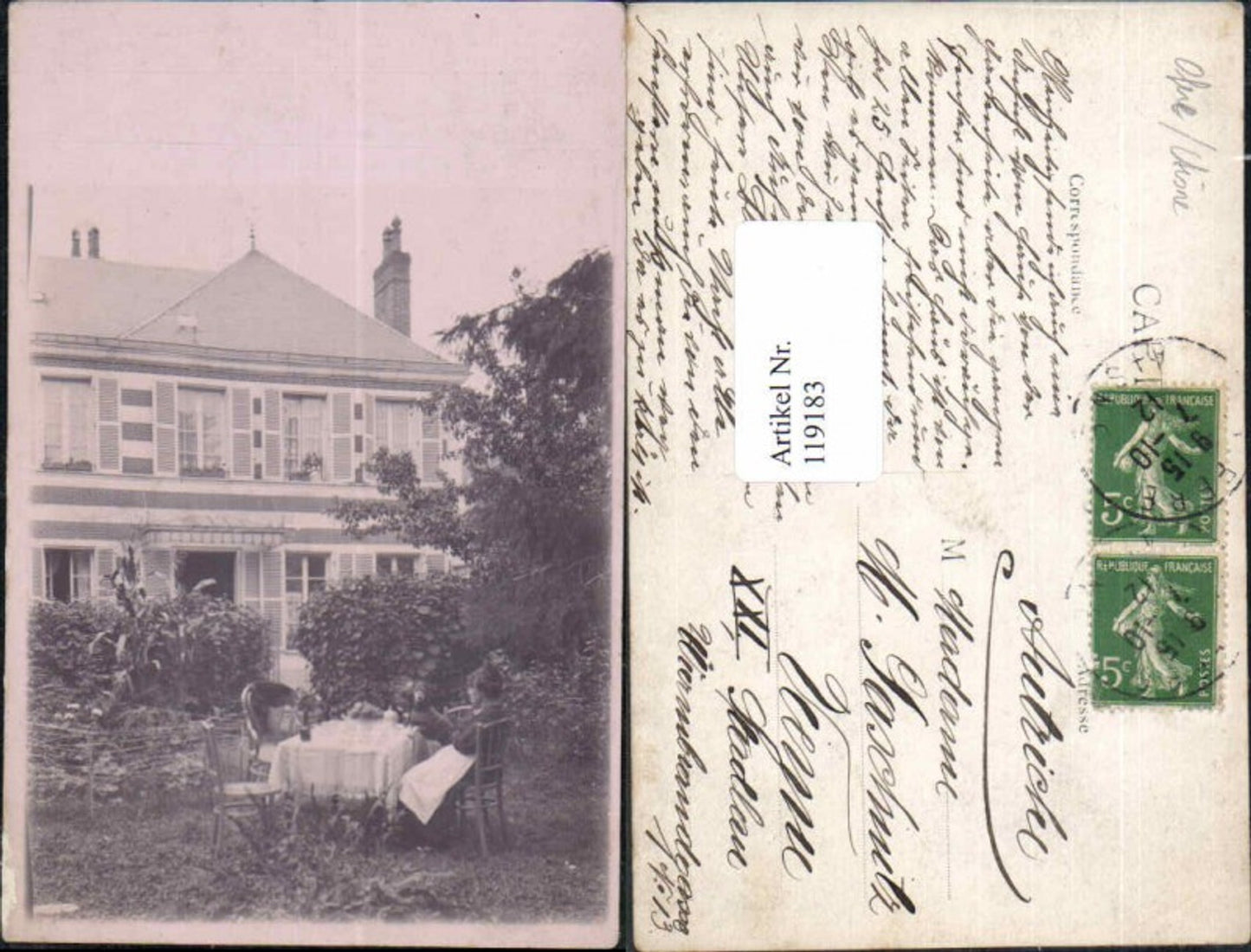 119183,Ville de la Fere Aisne Fotokarte RARE 1920 Picardie Laon