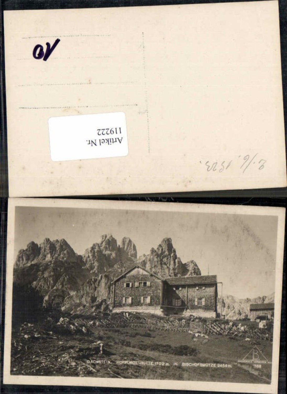 119222,Dachstein Hofpürglhütte Bischofsmütze bei Gosau pub Lenz 768