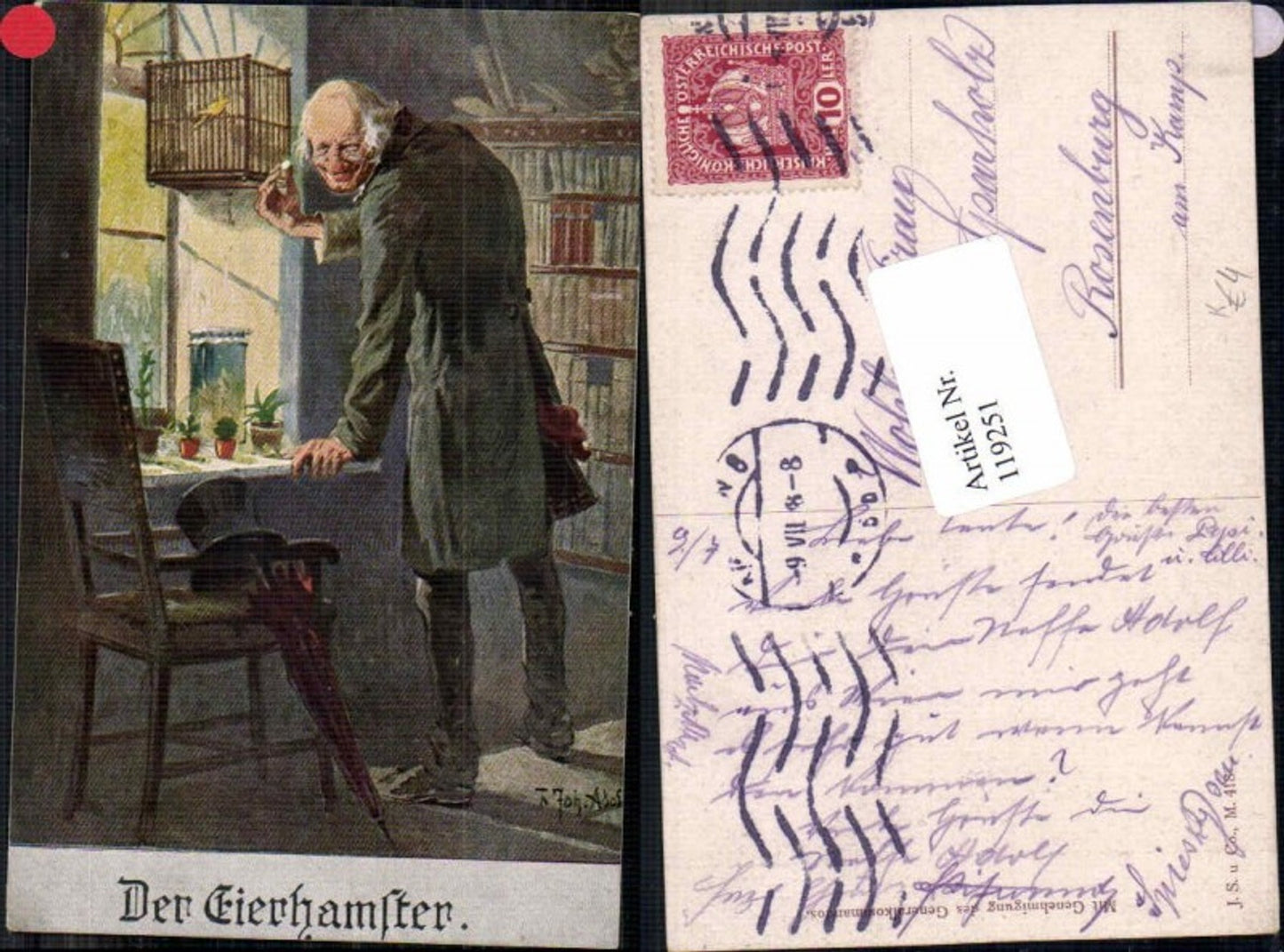 119251,Der Eierhamster Vogelkäfig Käfig K. Johann Adolf
