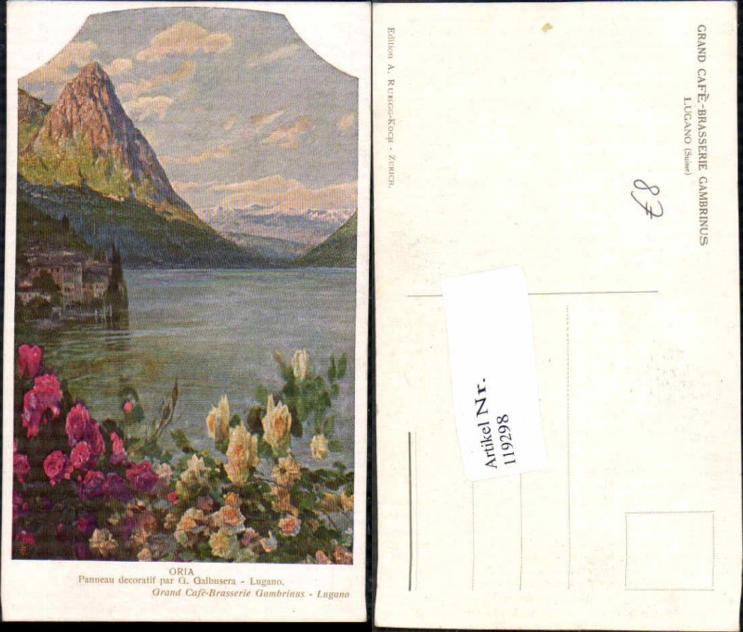 119298,Oria Lugano Grand Cafe Brasserie Gambrinus