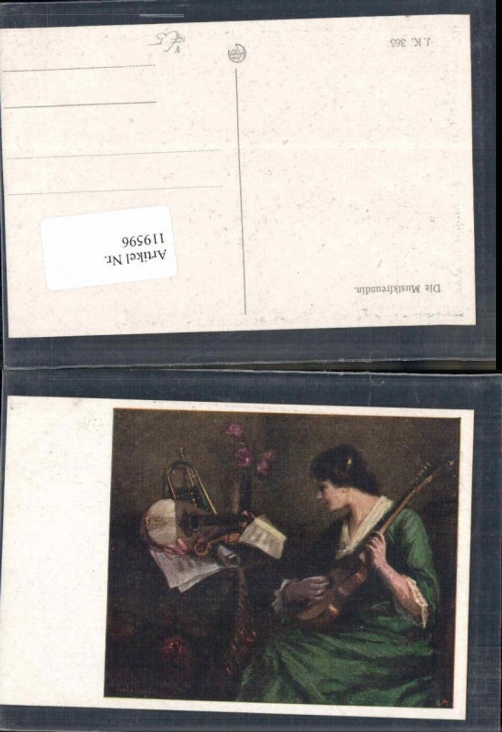 119596,Musikfreundin m. Gitarre Frau Musik Kilophot J.K. 365