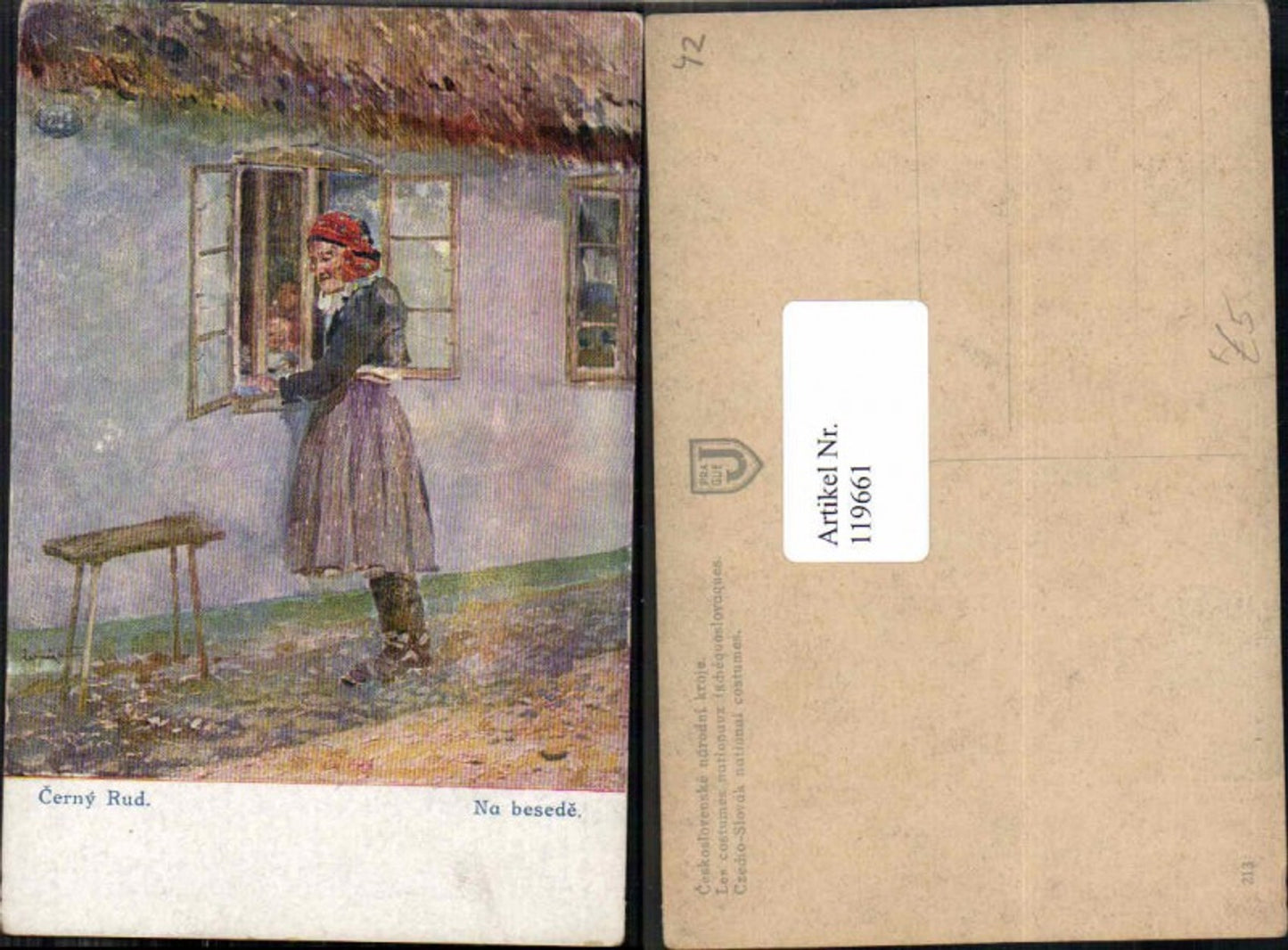 119661,Cerny Rud Tschechische Trachten Tracht Typen Costumes