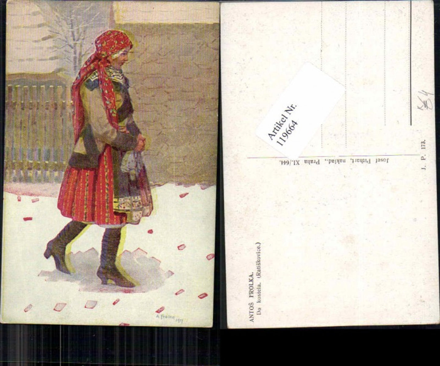 119664,Antos Frolka Tschechische Tracht Trachten typen