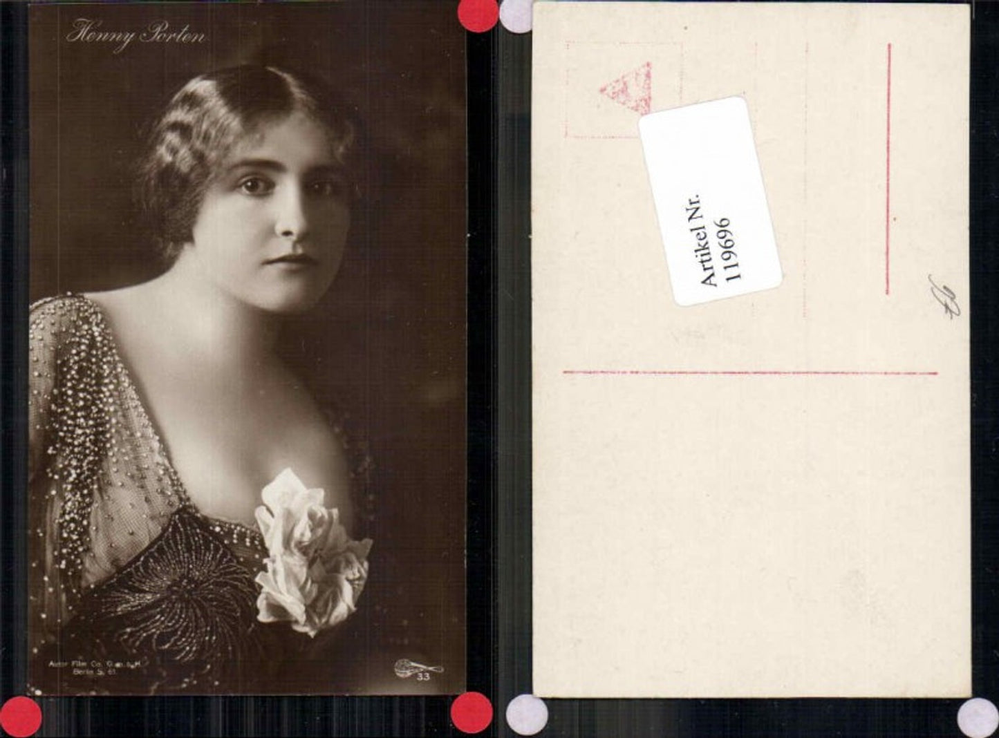 119696,Autogrammkarte Henny Porten Tolles Portrait