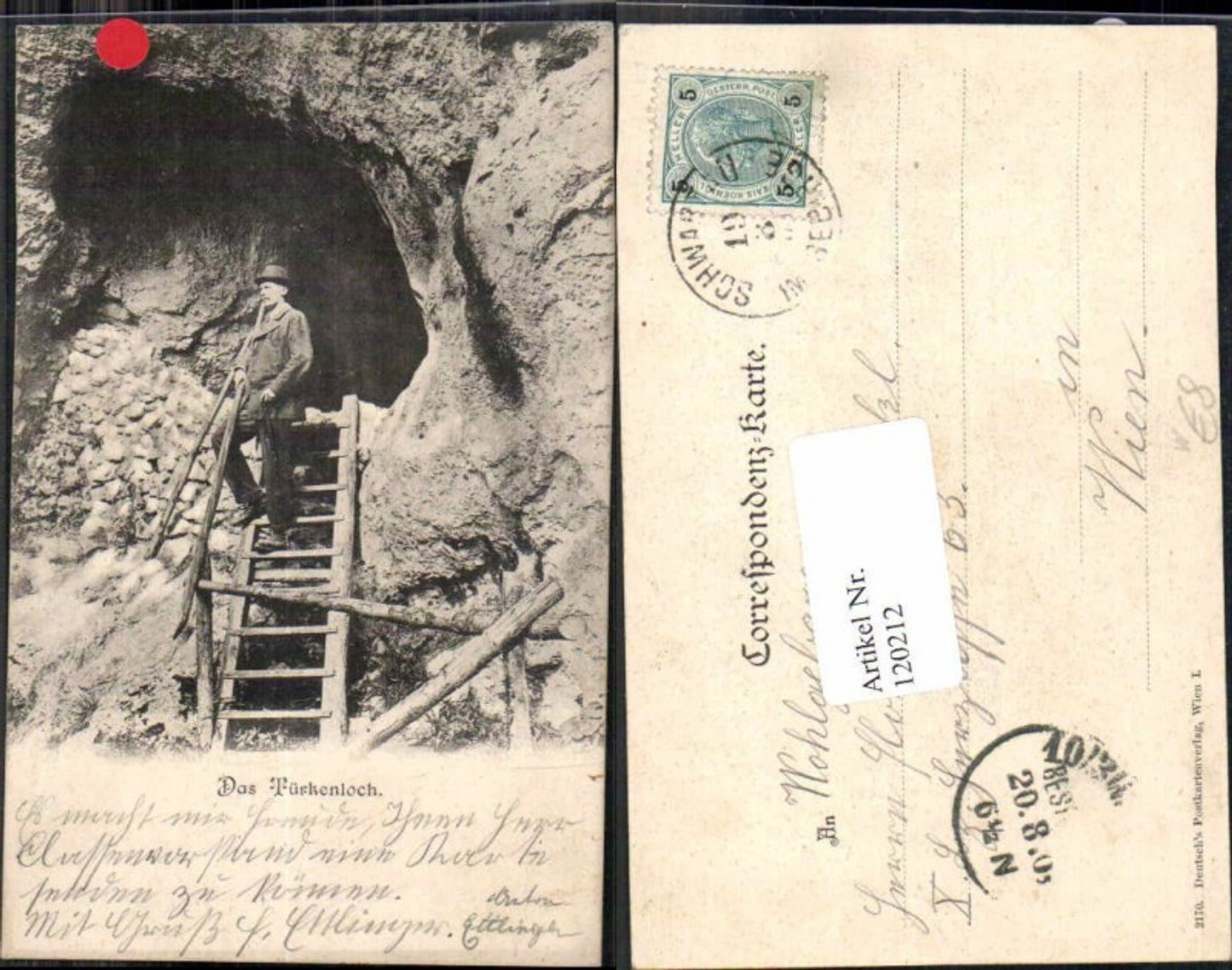 120212,Türkenloch bei Weissenbach Furth a.d. Triesting 1900 Steinwandklamm