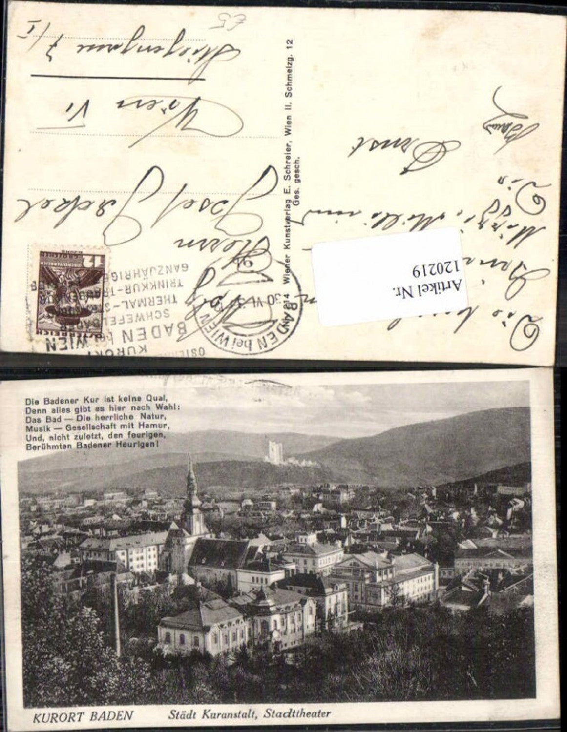 120219,Baden bei Wien Stadttheater Theater 1928