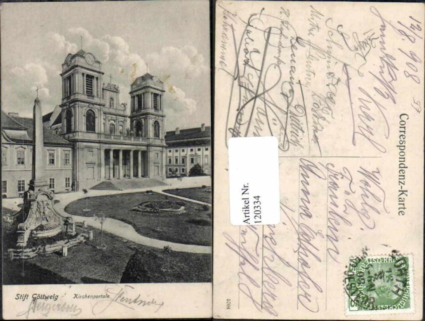 120334,Stift Göttweig Kirche Furth Wachau