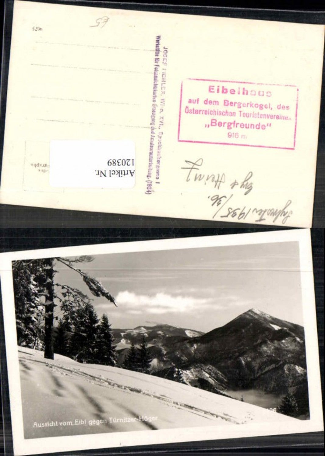 120389,Aussicht vom Eibl bei Türnitz m Winter