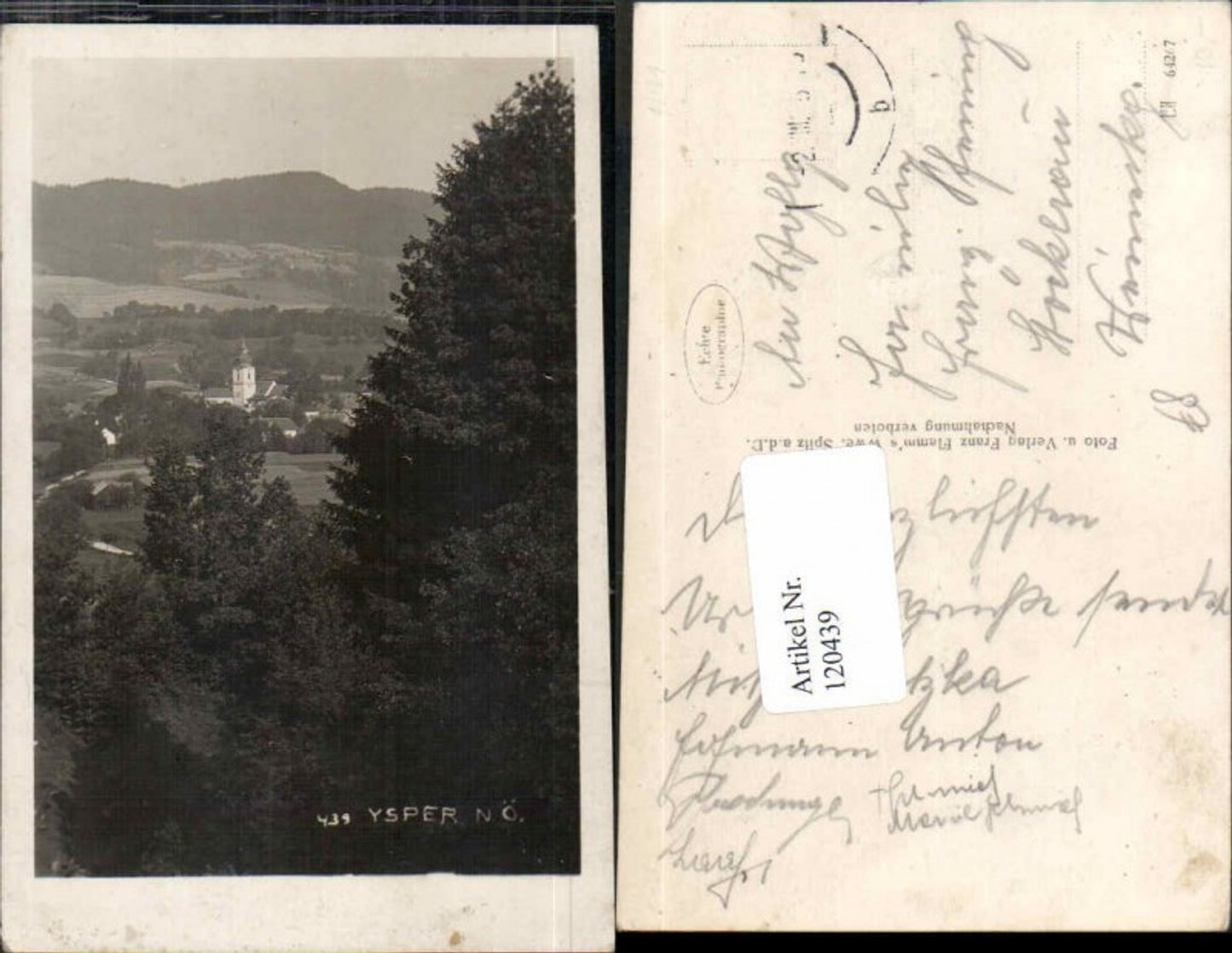 120439, Ysper scene in front of the town around 1940 Altenmarkt
