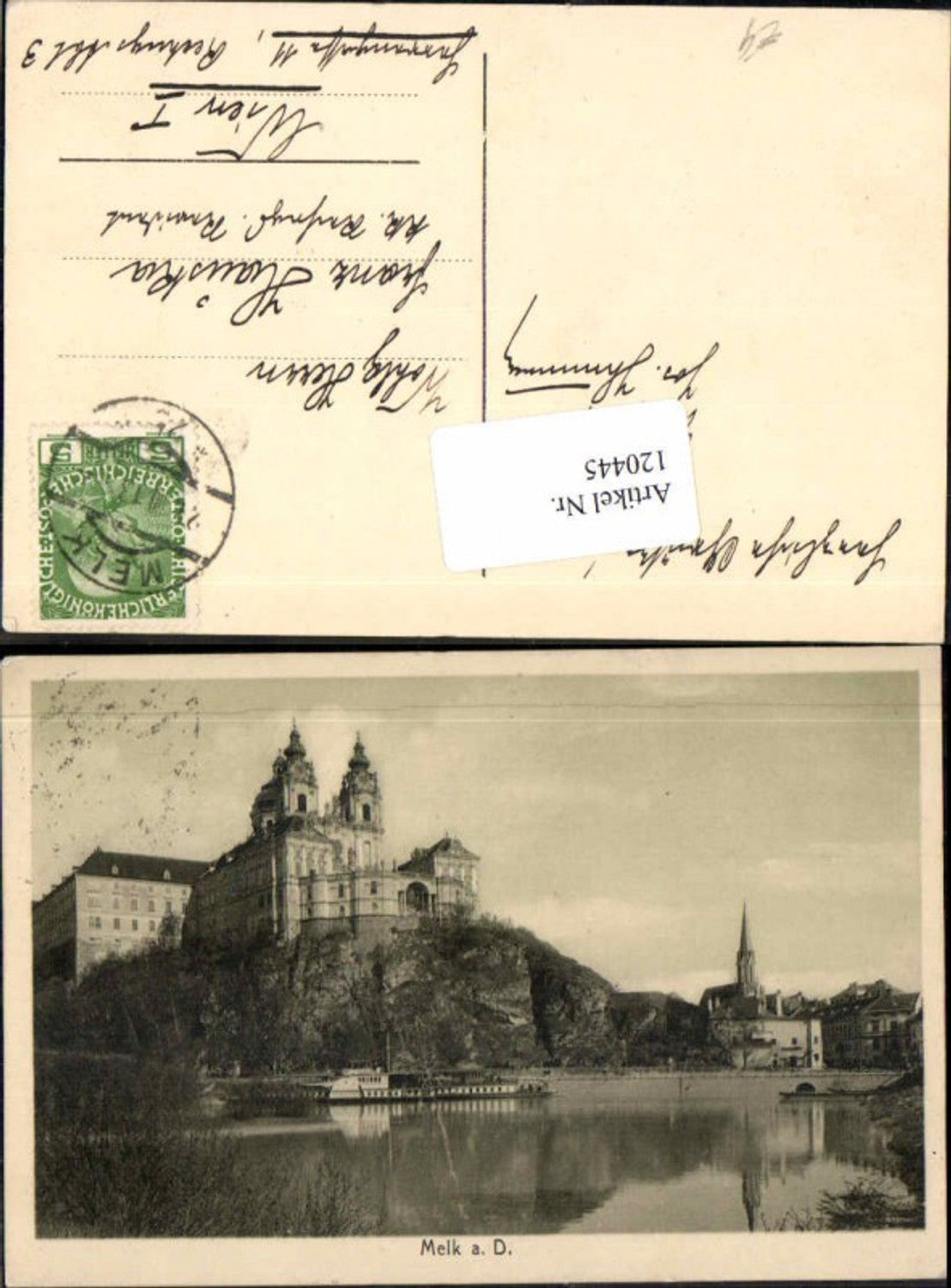120445, Melk on the Danube with Danube steamer