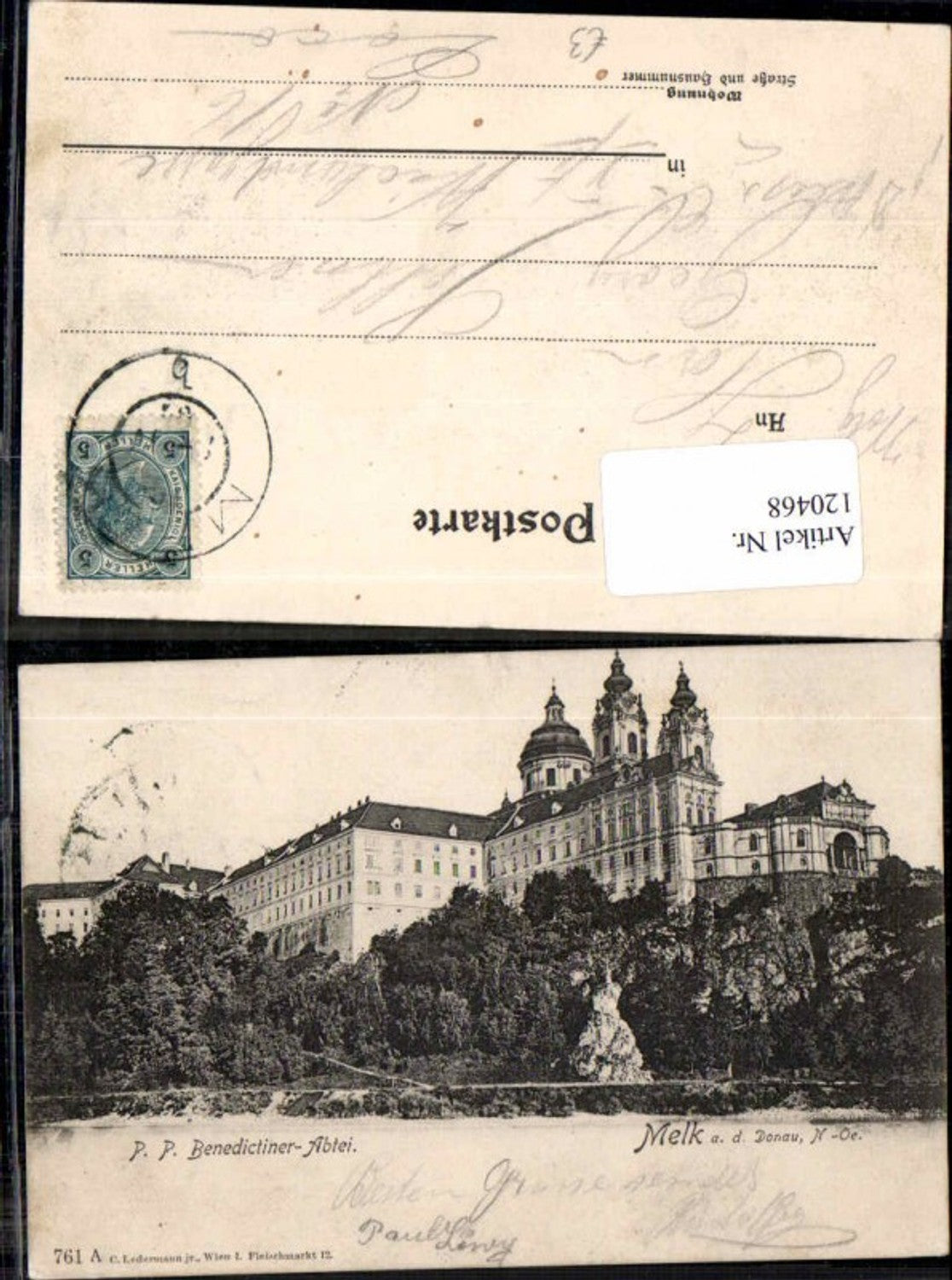 120468, Melk ad Donau Benedictine Abbey 1900