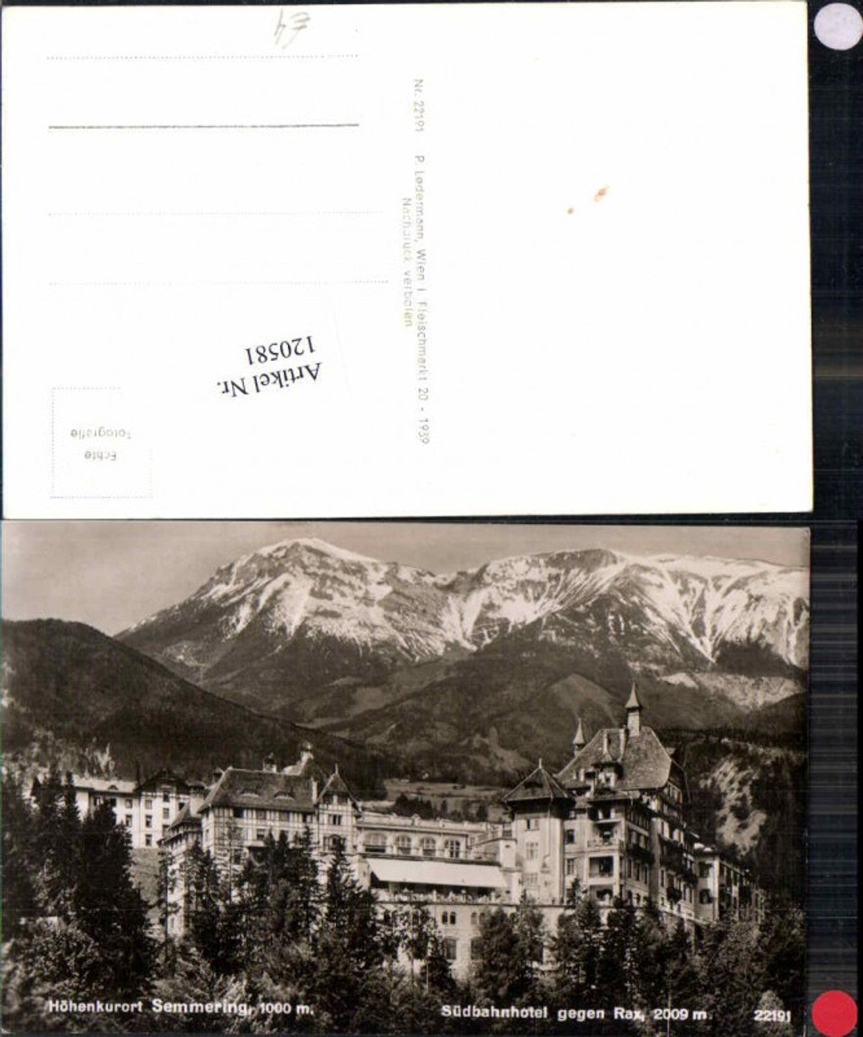 120581,Semmering Südbahnhotel gegen Rax