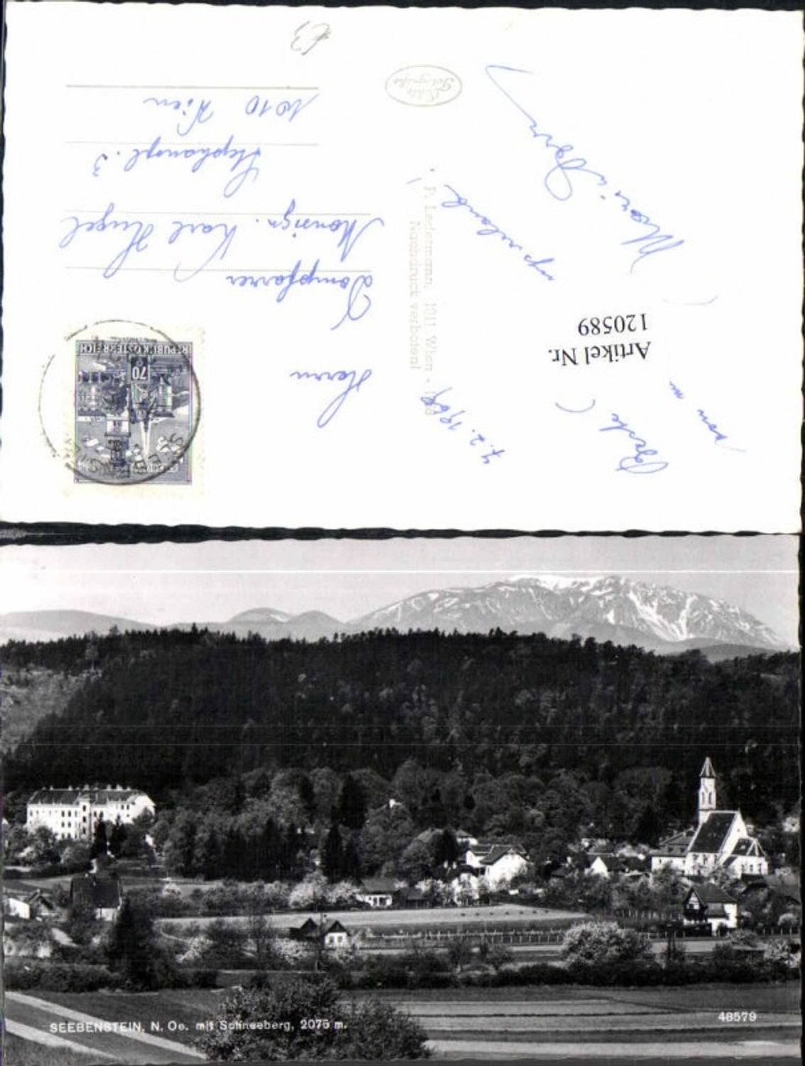 120589,Seebenstein Totale m. Schneeberg