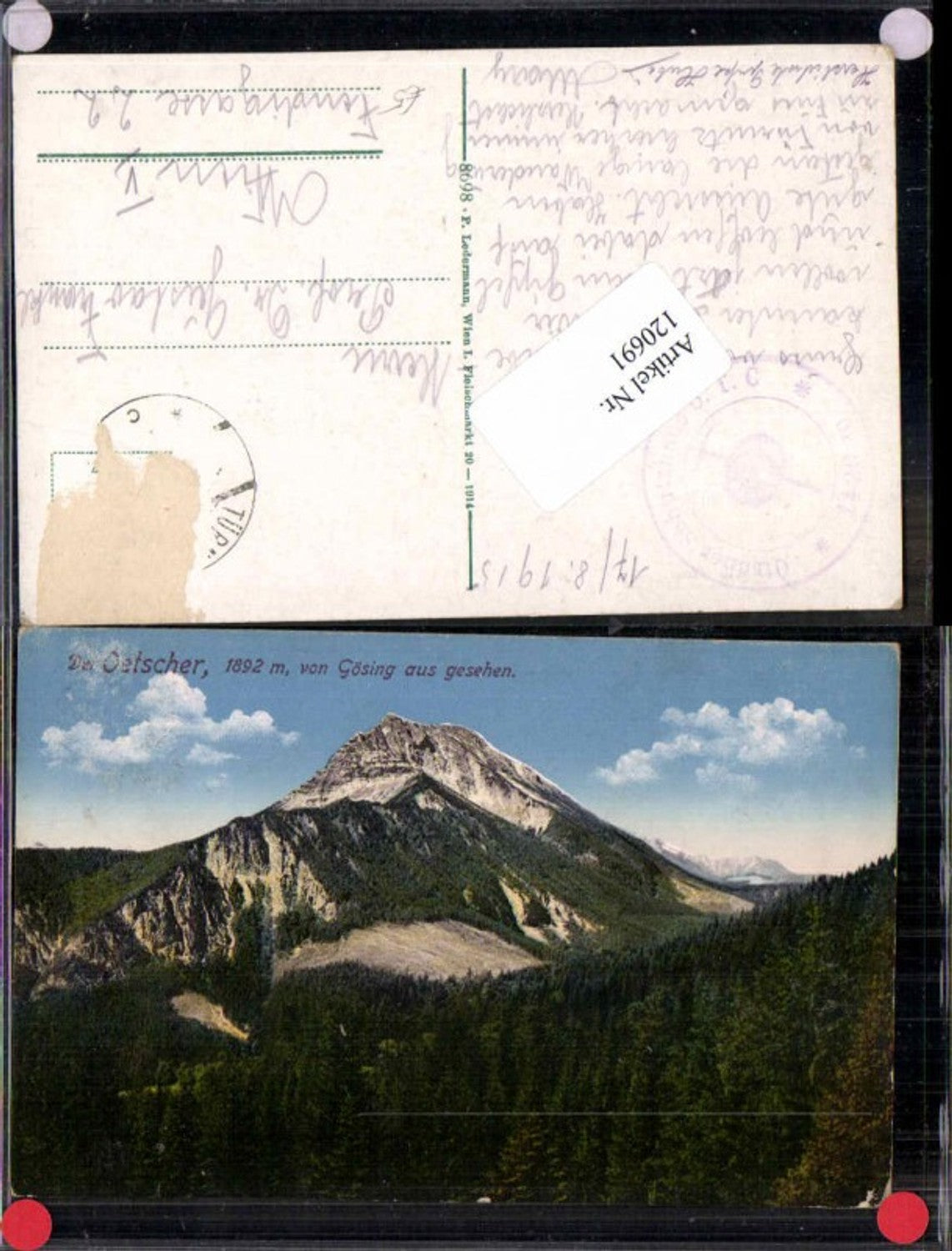 120691,Ötscher von Gösing aus gesehen Mariazellerbahn 1914