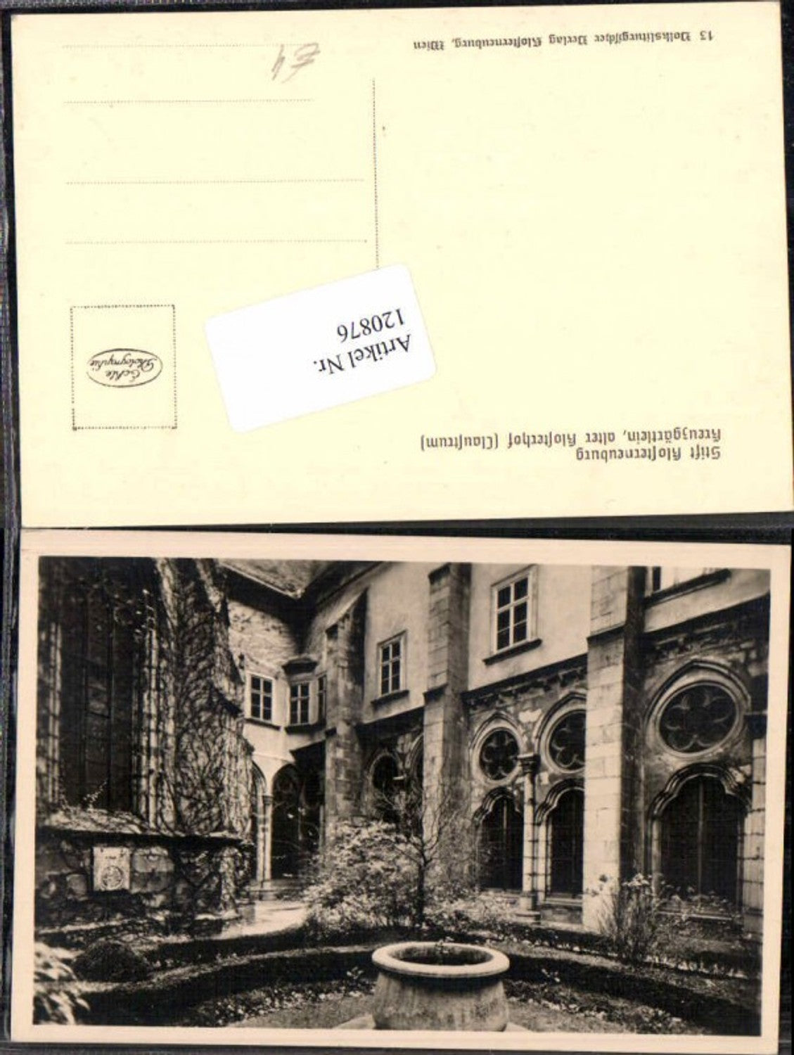 120876,Klosterneuburg bei Wien Kreuzgärtlein Klosterhof