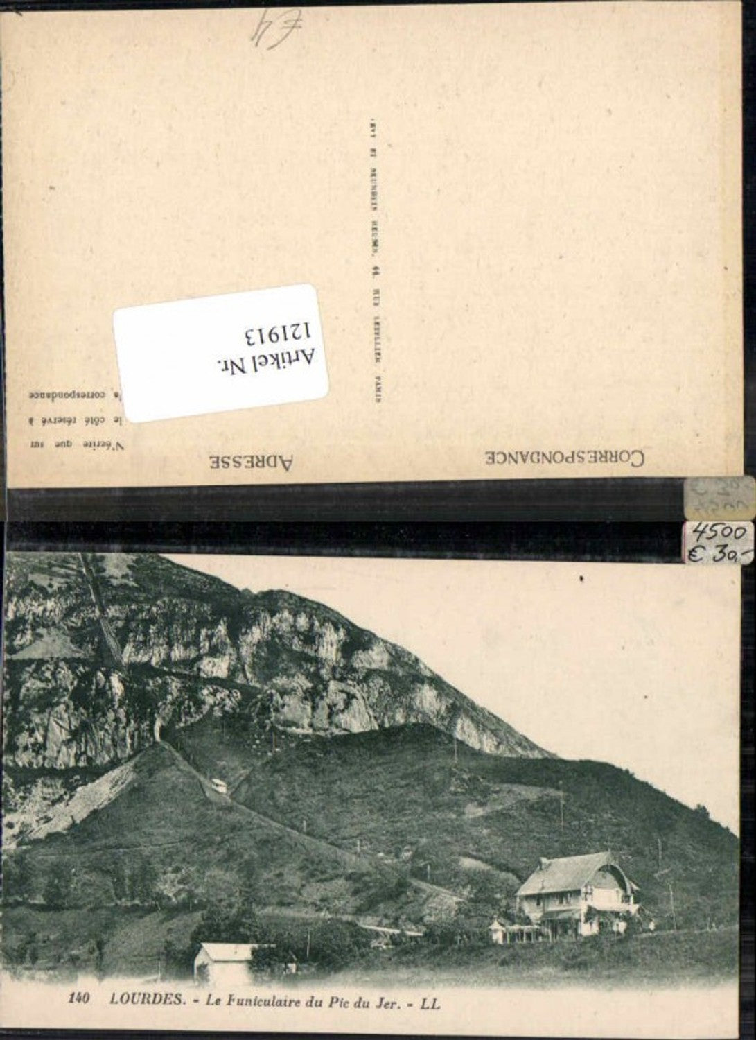 121913,Lourdes Le Funiculaire pic du jer pub LL 140
