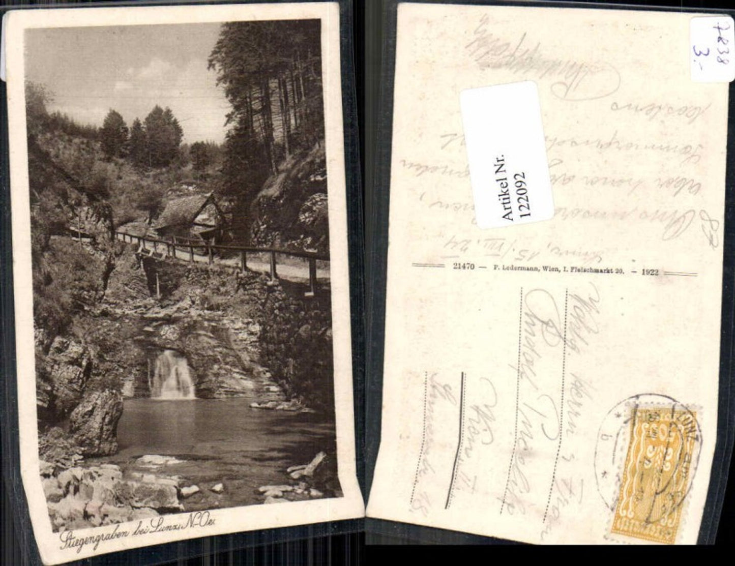 122092,Stiegengraben bei Lunz am See 1922