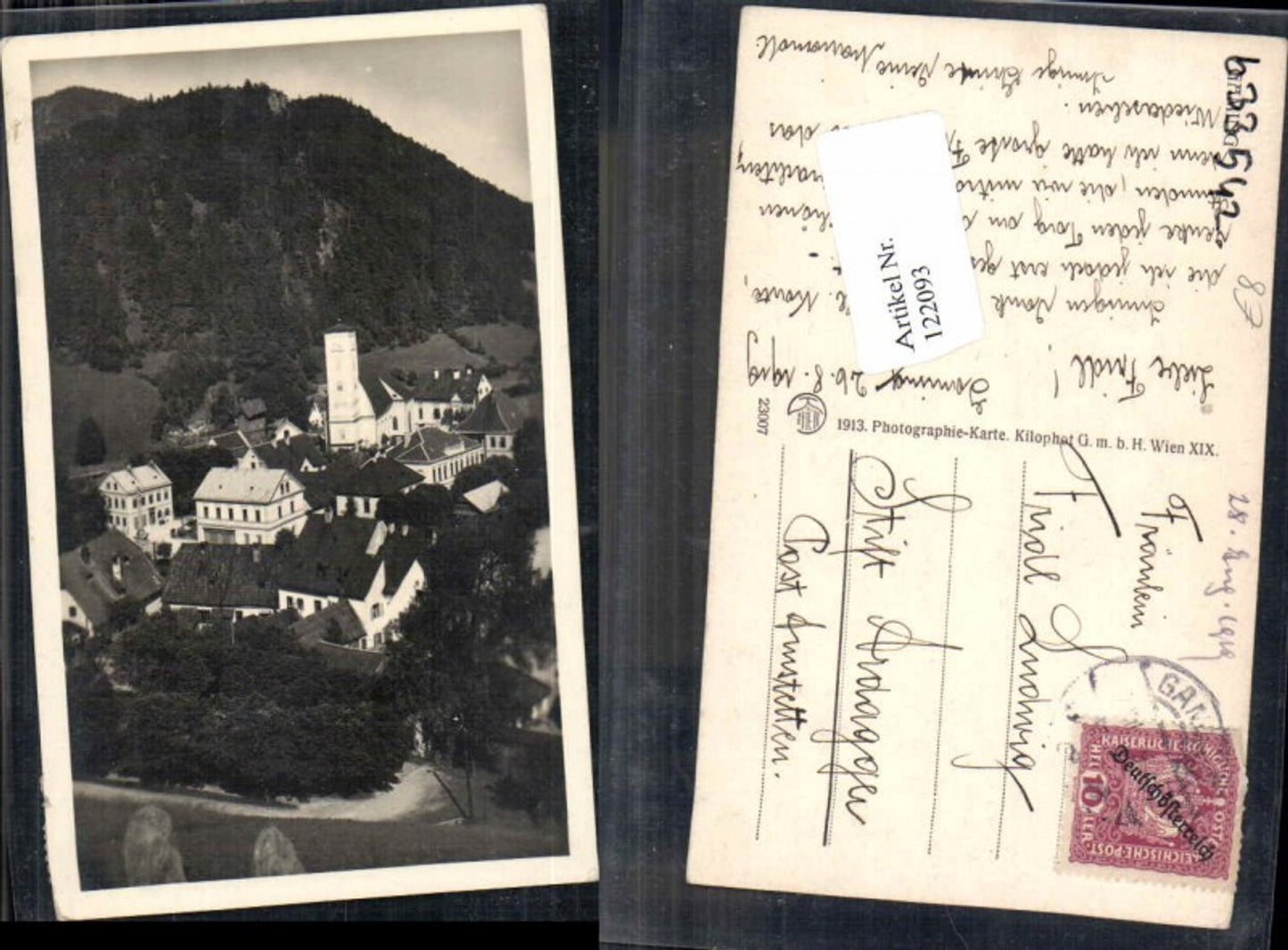 122093,Gaming Tolle Ortsansicht um 1918 Kilophot Nr 23007