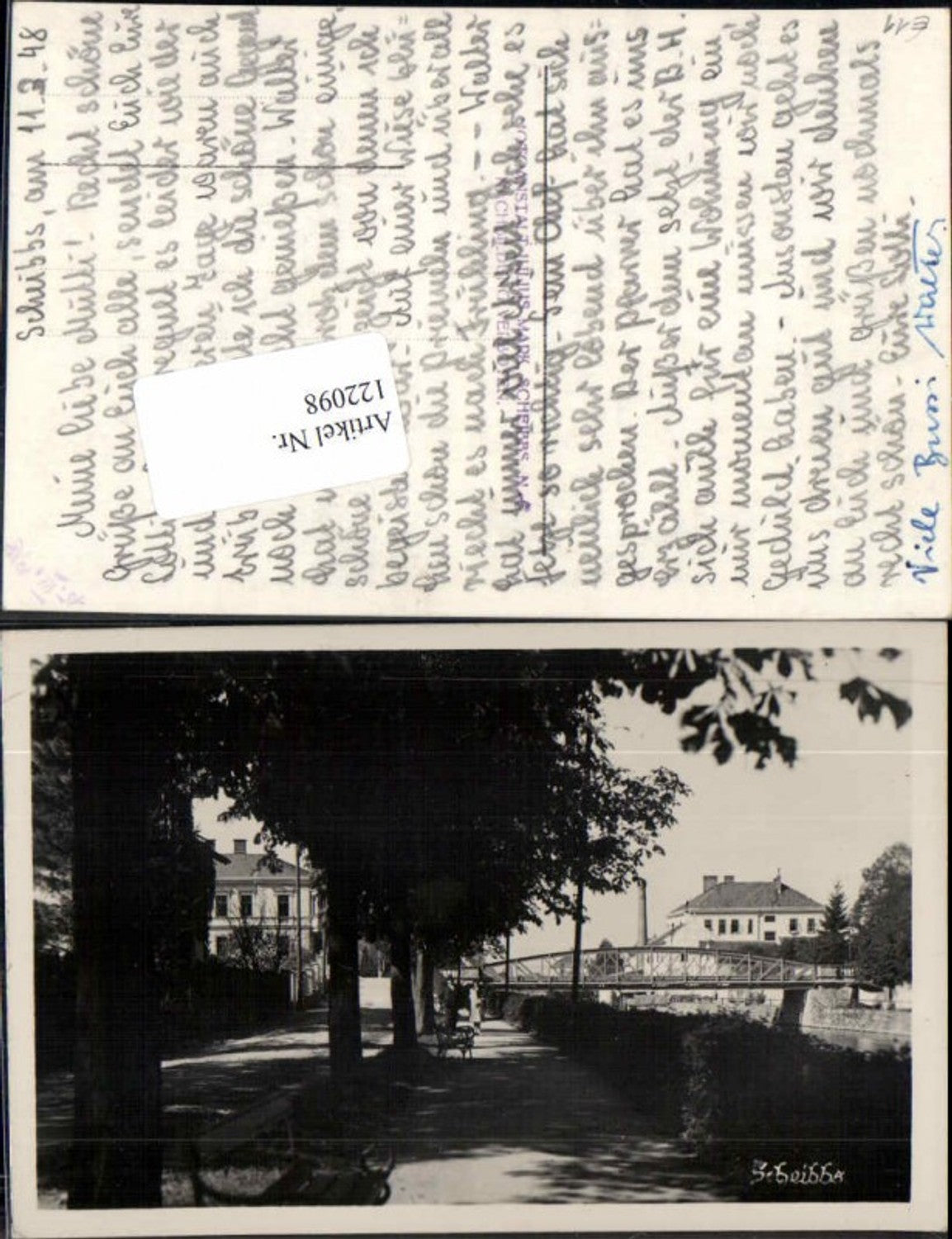 122098,Scheibbs Tolle Strassenpartie im Ort 1948