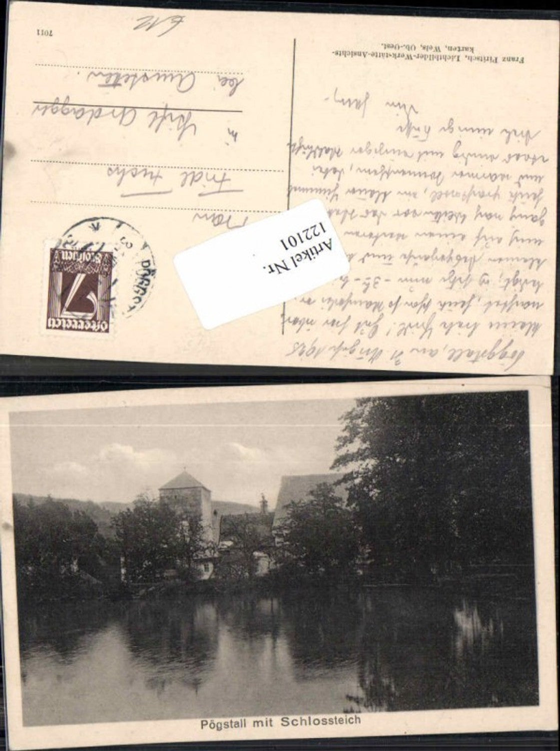 122101,Pöggstall m. Schlossteich 1925