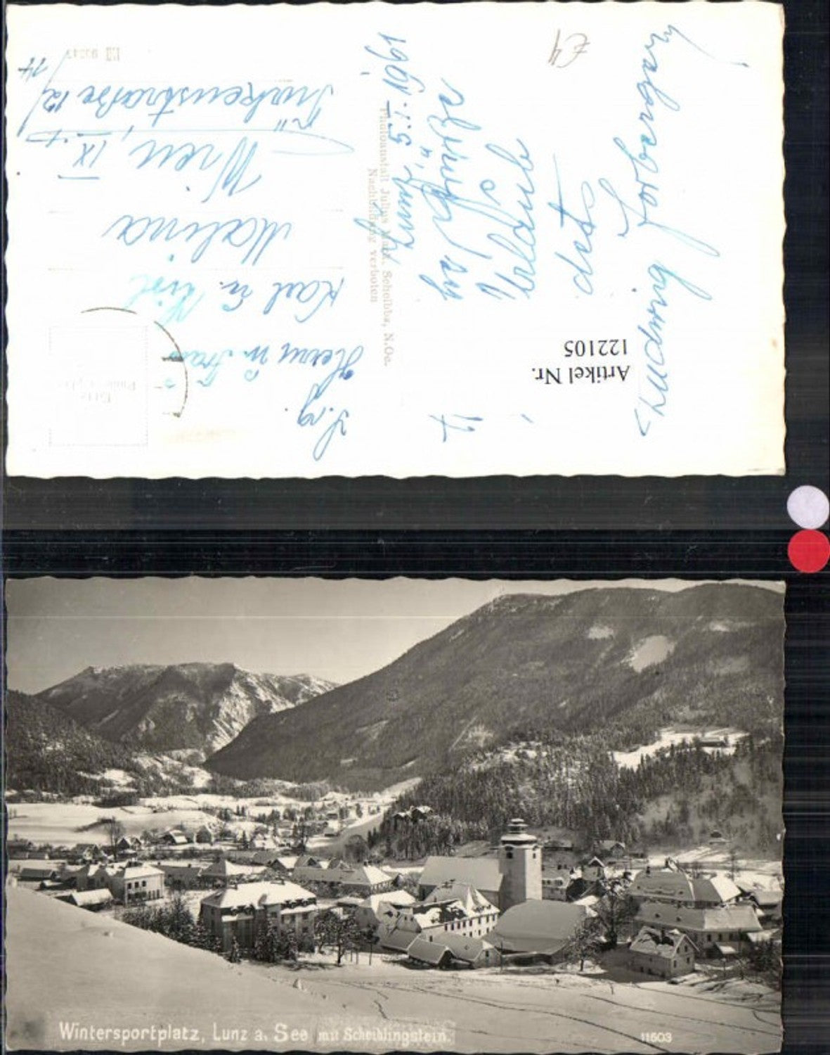 122105,Lunz am See Lunzersee Wintersportplatz Winteransicht