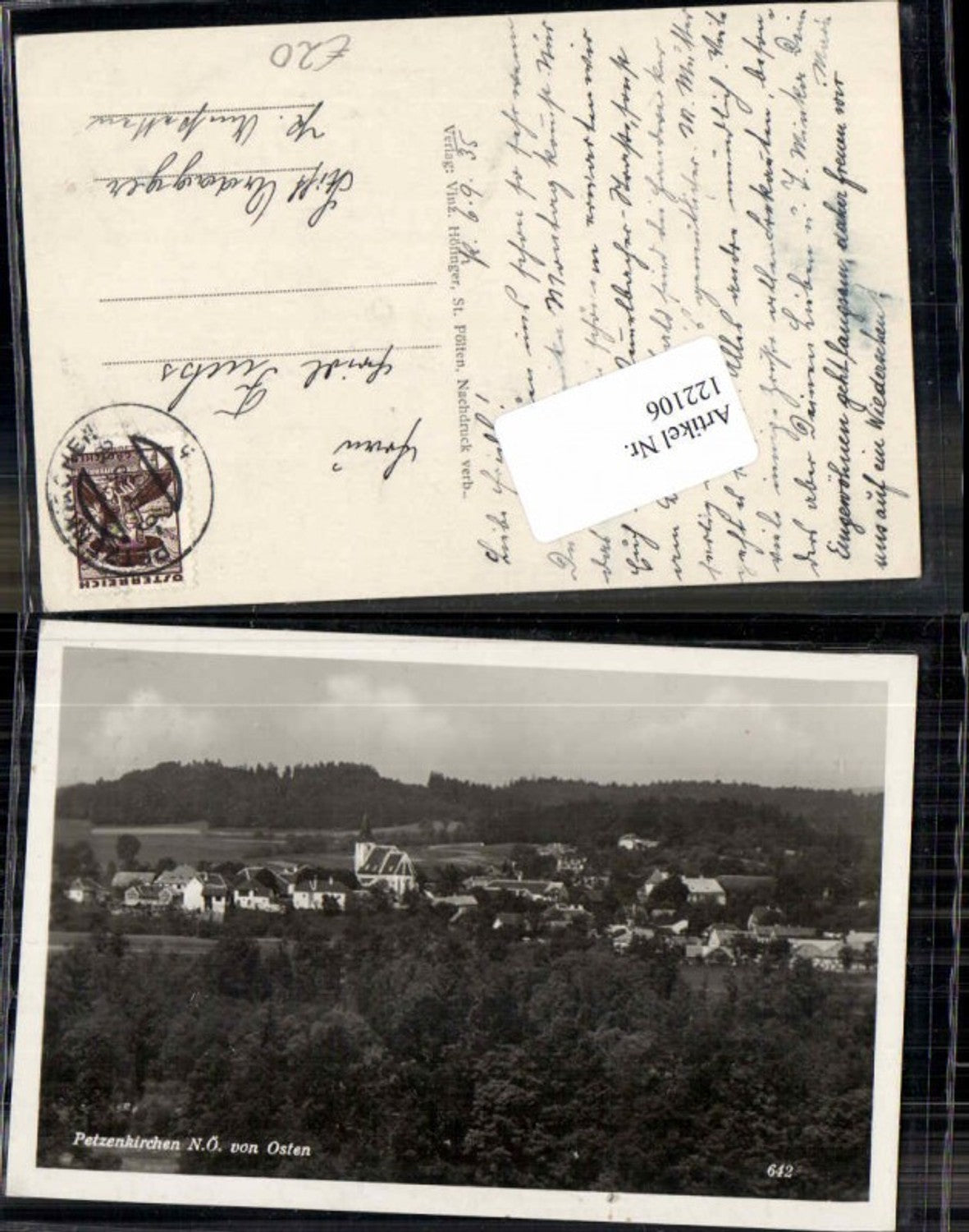 122106,Petzenkirchen von Osten pub Vinzent Höfinger Nr. 642