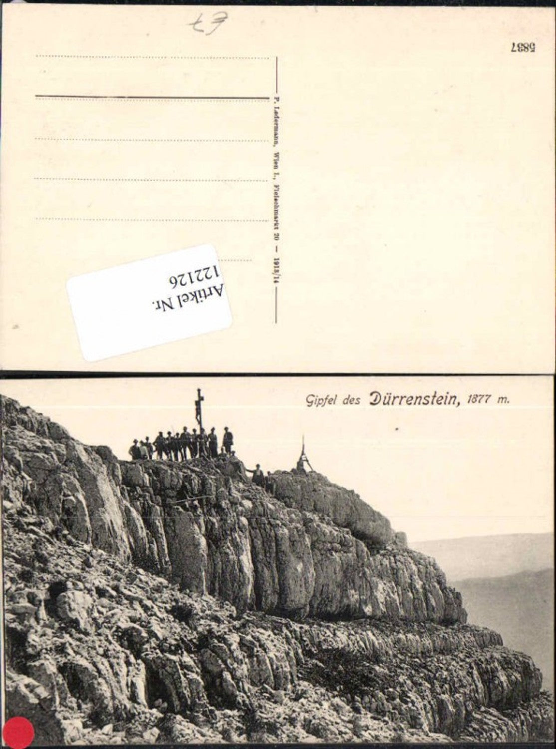 122126,Gipfel des Dürrenstein bei Lunz am See Lunzersee 1905