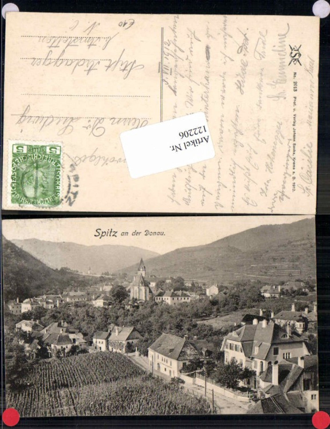 122206,Spitz a.d. Donau Teilansicht im Ort Wachau 1912