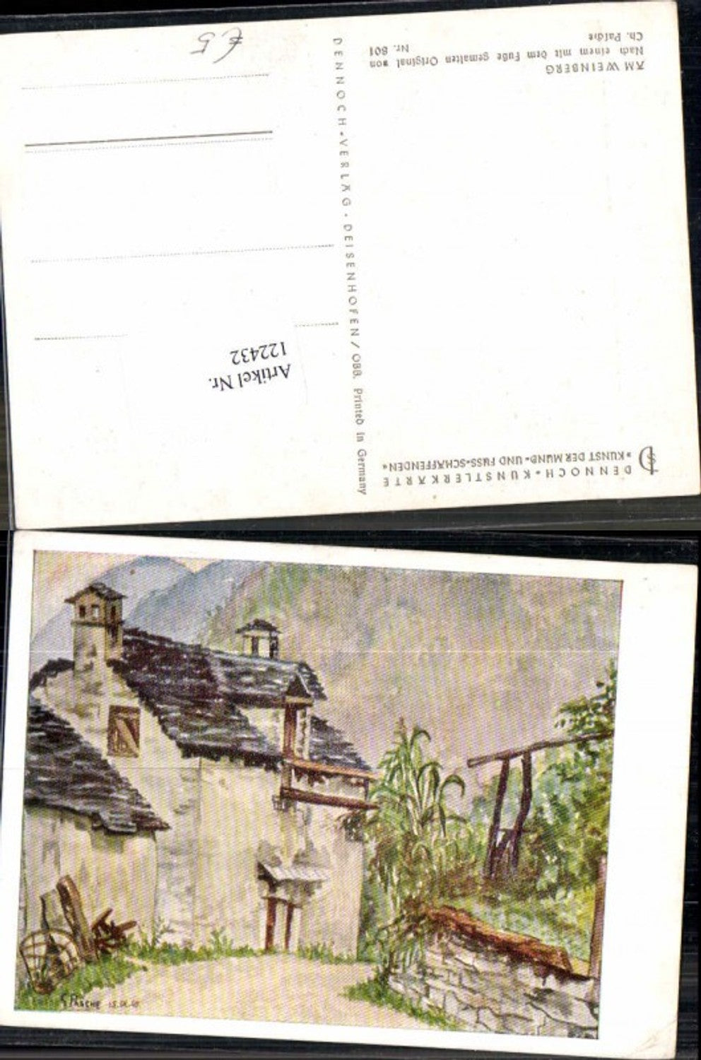 122432,G. Pasche Dennoch Künstlerkarte AM Weinberg